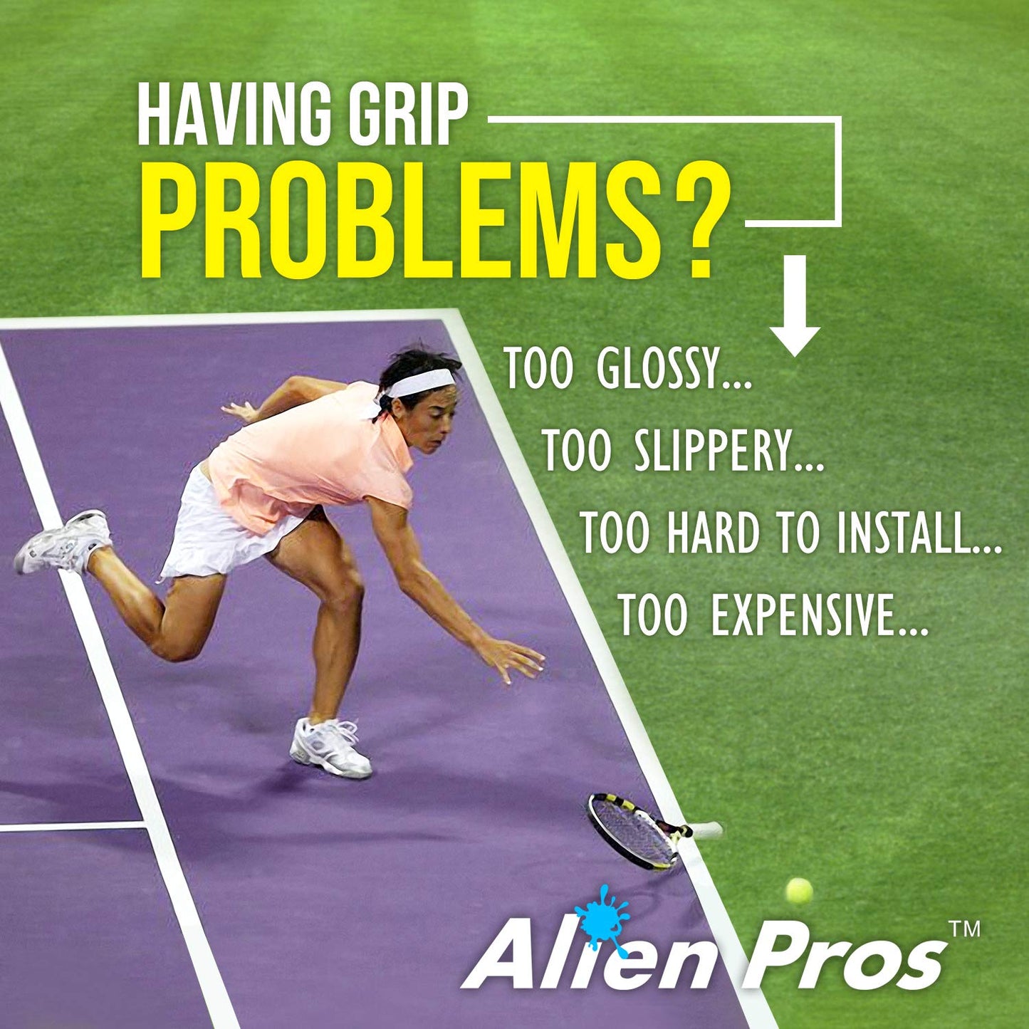 ALIEN PROS Tennis Racket Grip Tape (6 Grips) – Precut and Light Tac Feel Tennis Grip – Tennis Overgrip Grip Tape Tennis Racket – Wrap Your Racquet for High Performance (6 Grips, Black)