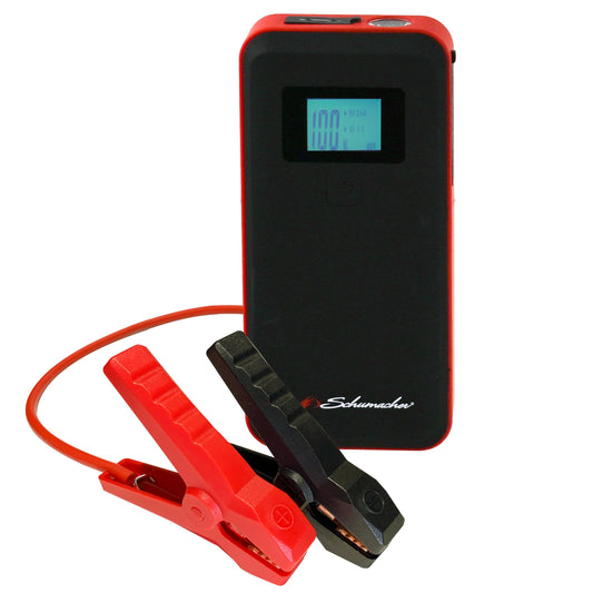 Schumacher Electric 1000 Peak Amp 12V Portable Lithium Car Battery Jump Starter & Power Pack - Lithium Ion Jump Box - with USB Charging & LED Emergency Light - SL1639