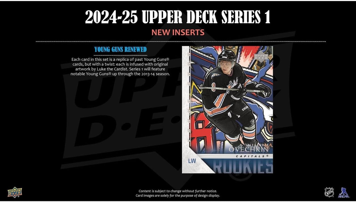 Upper Deck 2024-25 Series 1 Hockey Blaster Box (48 Hockey Cards)