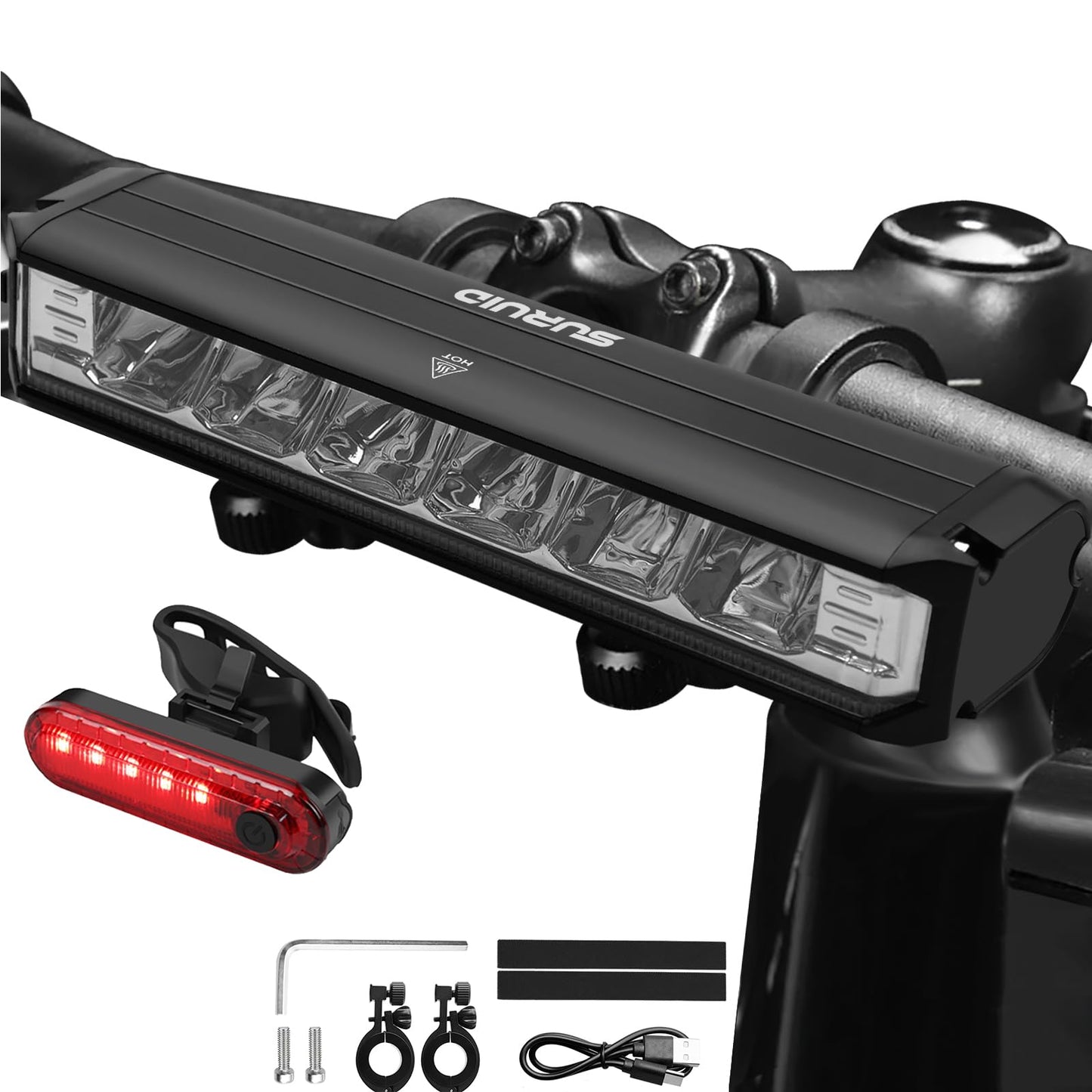 Super Bright LED Bike Light, USB Rechargeable Bicycle Headlight, Waterproof Bike Headlight, Waterproof Bike Headlight,Daytime Running Light,MTB Off-Road Cycling Commuting