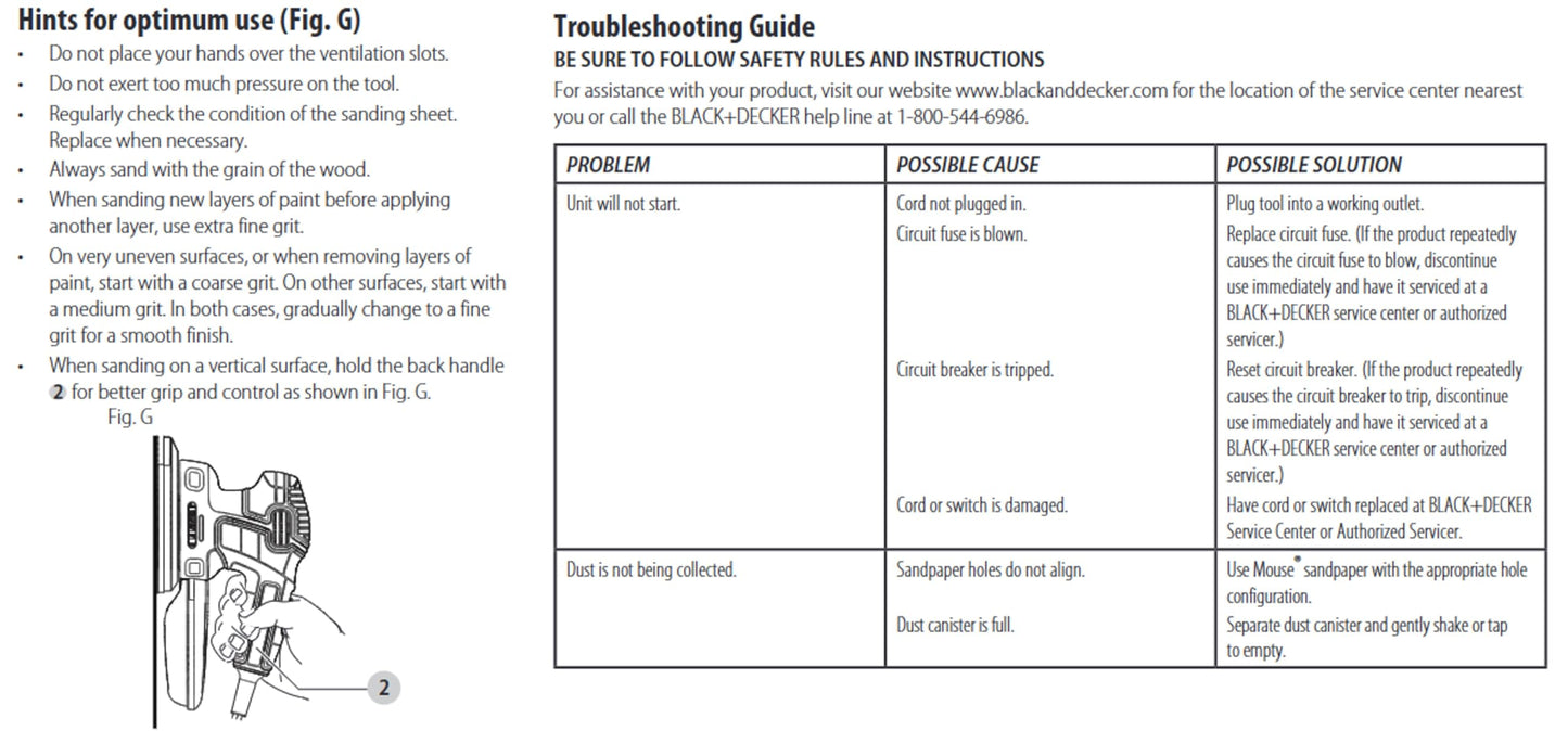 BLACK+DECKER Detail Sander, 1.2 Amp, 16,000 OPM, Compact Design, 3-Position Grip for Comfort, Includes Dust Collector, Corded (BDEMS600)