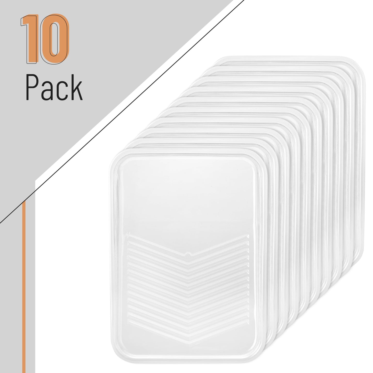 Bates- Paint Tray Liner, 9 Inch, 10 Pack, Paint Roller Tray, Disposable Plastic Paint Trays, Paint Pans Trays, Paint Supplies for House Painting, Roller Tray
