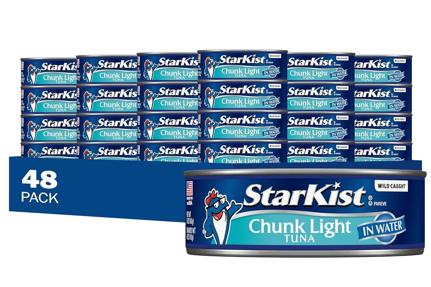 StarKist Chunk Light Tuna in Water, 5 oz (8 Pack) Canned Tuna Fish, Wild Caught, Gluten Free, Ready to Eat, Perfect for Salads, Keto Meals and Snacks, with 20g Protein & 90 Calories Per Serving