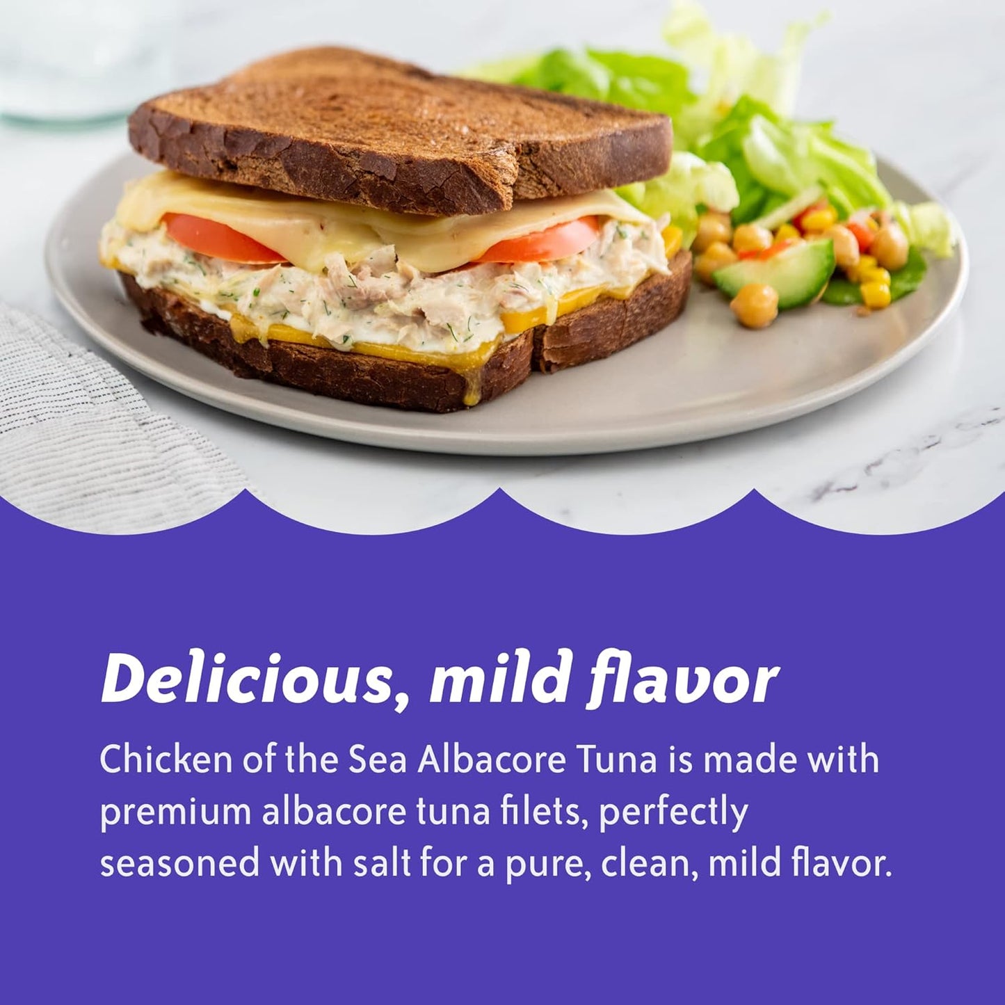 Chicken of the Sea Chunk White Albacore Tuna in Water, Wild Caught Canned Tuna, 12 oz. Can (Pack of 12)