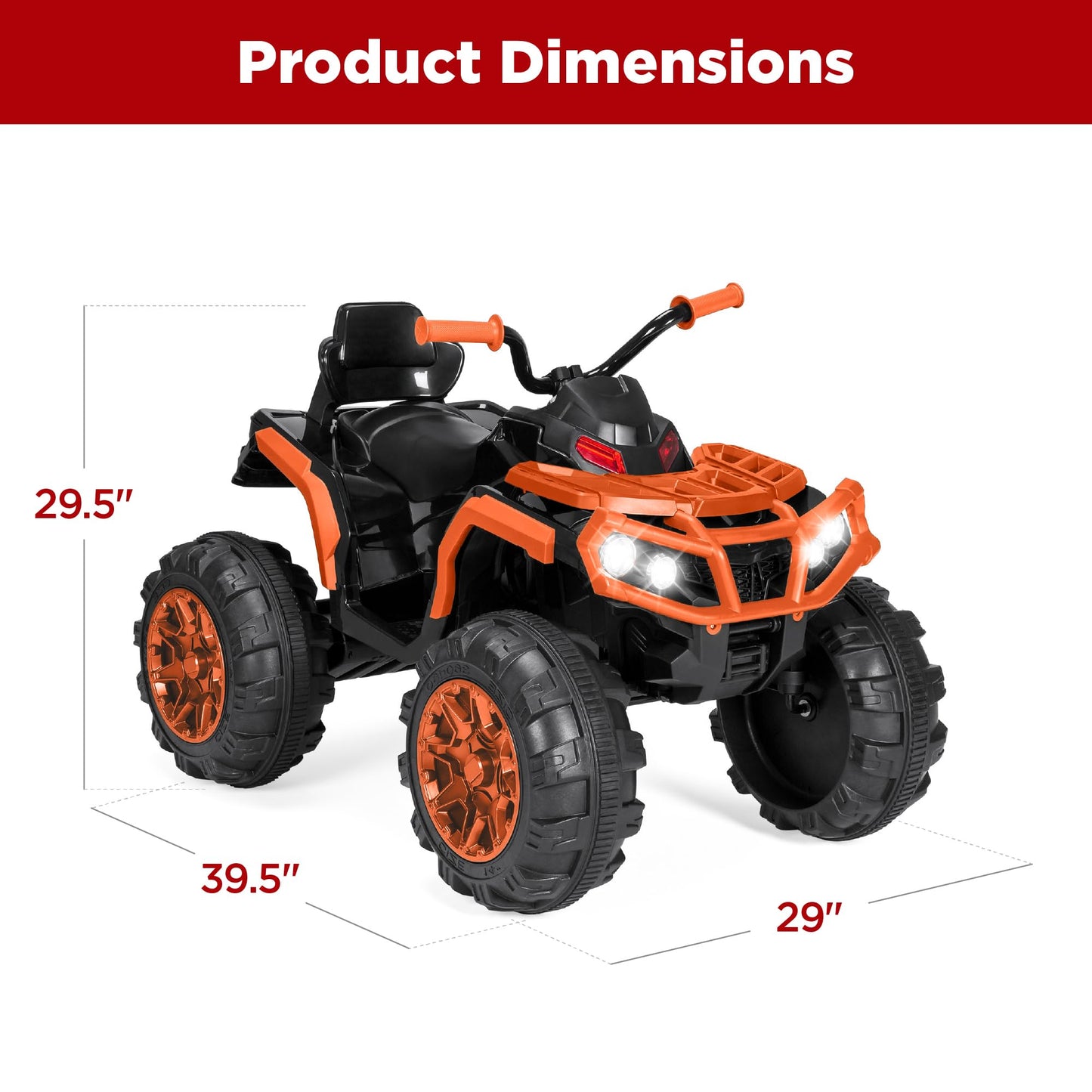 Best Choice Products 12V Kids Ride-On Electric ATV, 4-Wheeler Quad Car Toy w/Bluetooth Audio, 3.7mph Max Speed, Treaded Tires, LED Headlights, Radio - Black
