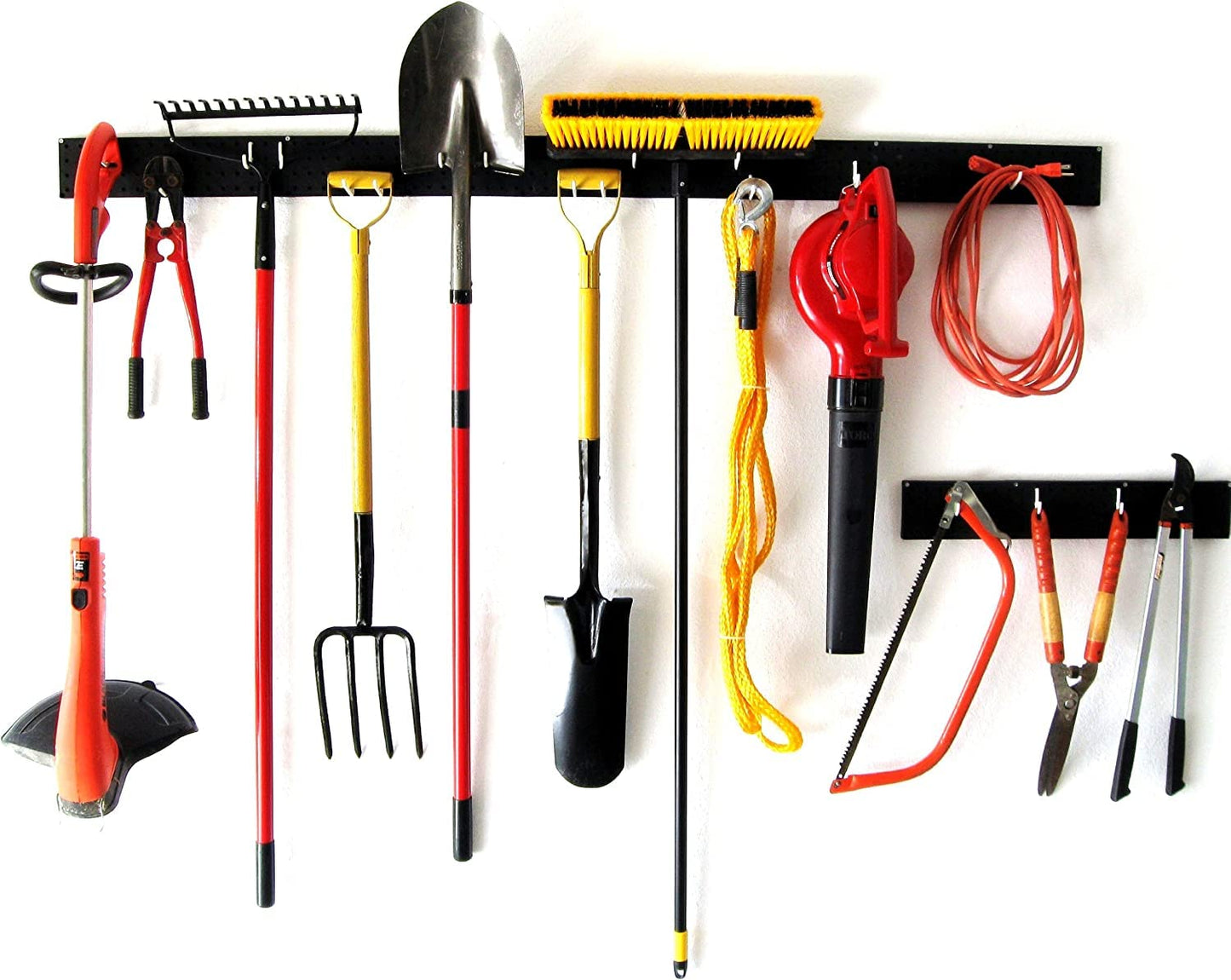 WallPeg Pegboard Wall Organizer - 96” Wide | 4 Pack 24”x16” Heavy Duty Plastic Peg Boards | Made in USA | Garage Tool Storage, Workshop, Craft Room, Office Wall Organizer | Tuff Peg-Board Panels