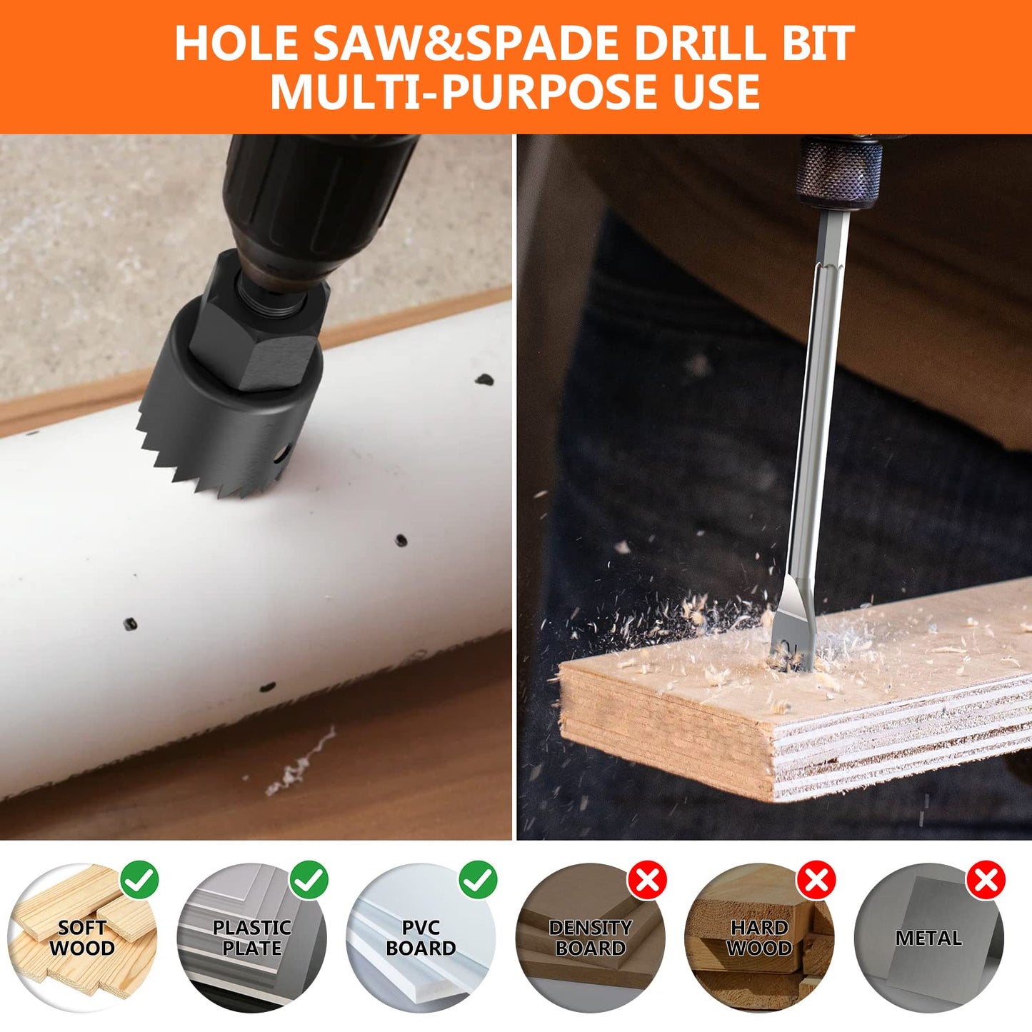 EnerTwist Drill Bit Set, 246-Pieces Drill Bits and Driver Set for Wood Metal Cement Drilling and Screw Driving, Full Combo Kit Assorted in Plastic Carrying Case, ET-DBA-246