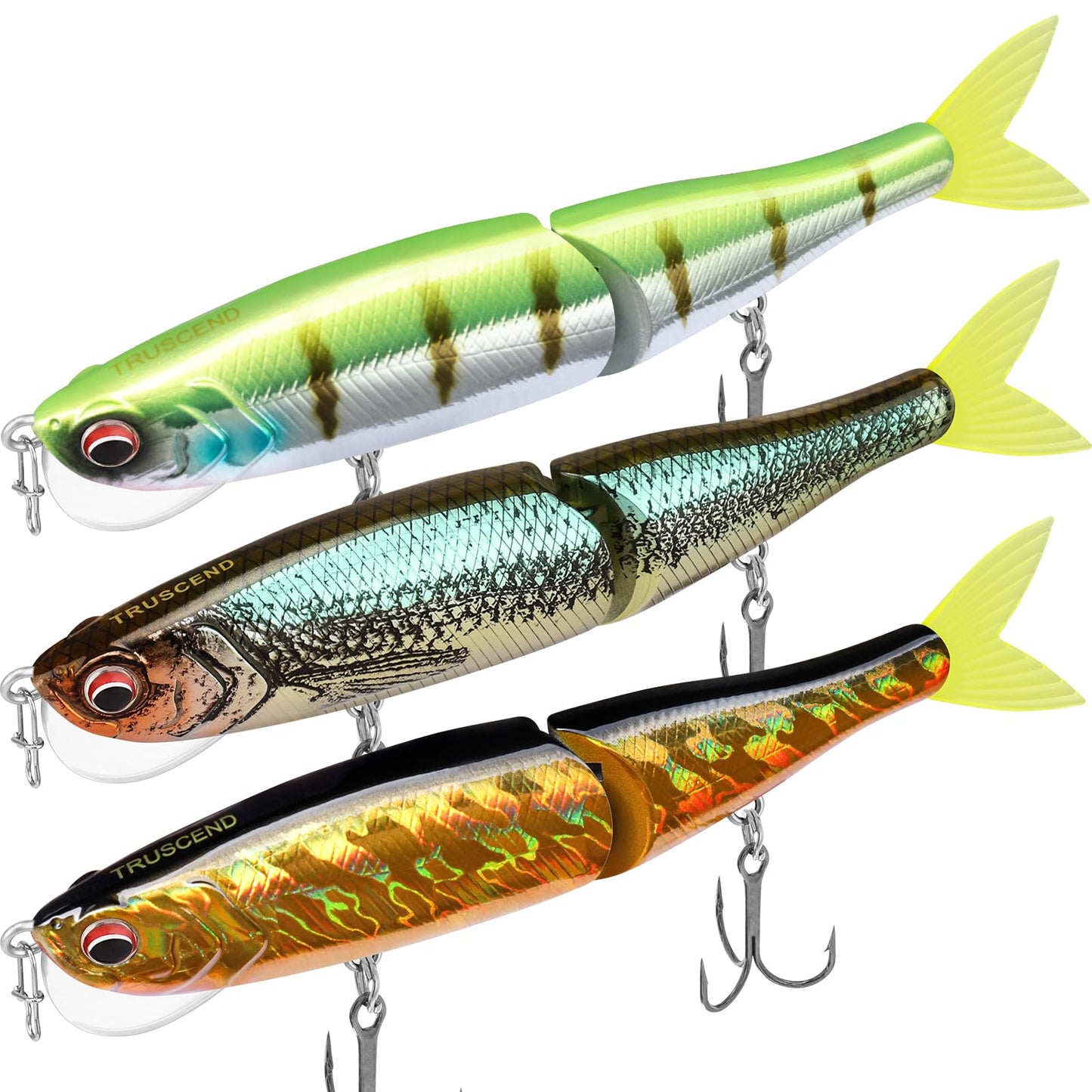TRUSCEND Swimmax for Saltwater and Freshwater, Realistic Fishing Lures for Bass Trout Crappie Walleye Pike Bluegill Salmon, Swimbait for Bass Fishing, Amazing Fishing Gear Gifts for Family Fishing