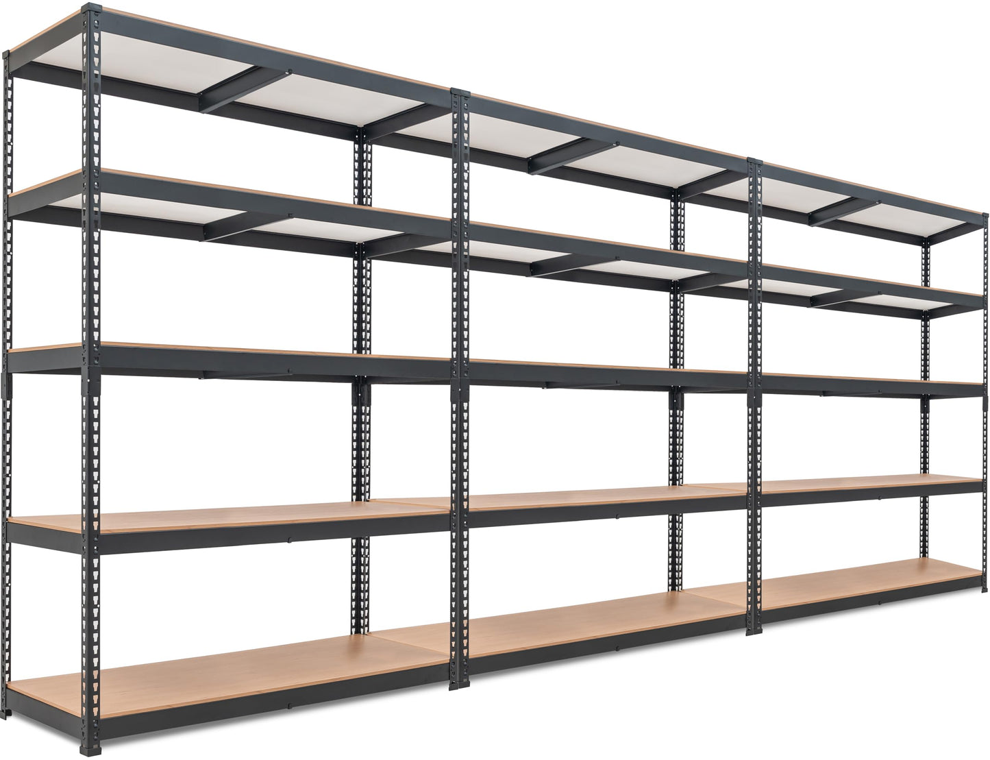 HOMEDANT 5 Tier Laminated Boltless Heavy Duty Garage Storage Adjustable Wide Size Metal Shelving Unit Utility Rack Shelves Organization Multipurpose Shelf Shed Warehouse 47.7"W x 24.1"D x 71.3"H 2Pack
