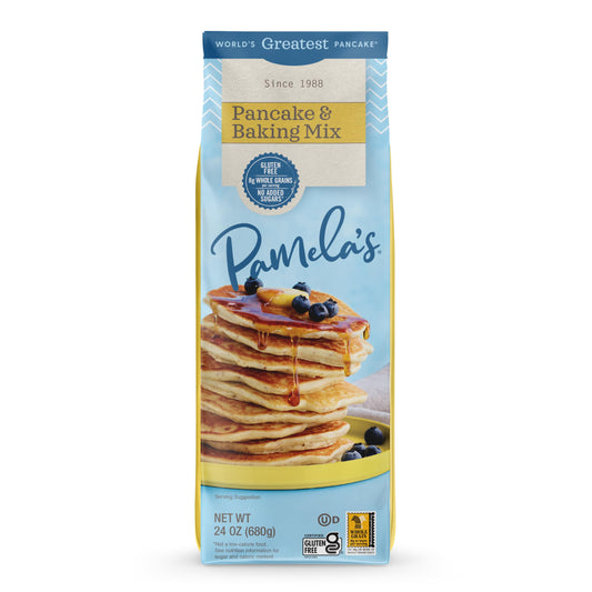 Pamela's Gluten Free Baking and Pancake Mix, Waffles, Cake & Cookies Too, 4-Pound Bag (Pack of 3)