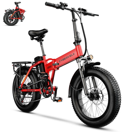 1000W Folding Electric Bike, 48V 20.8AH Large Removable Battery E-Bike, 30+MPH, 80 Miles Max Range, 20" Fat Tire Electric Bike for Adults, Adult Electric Bicycles Commute E-Bikes For Women/Men