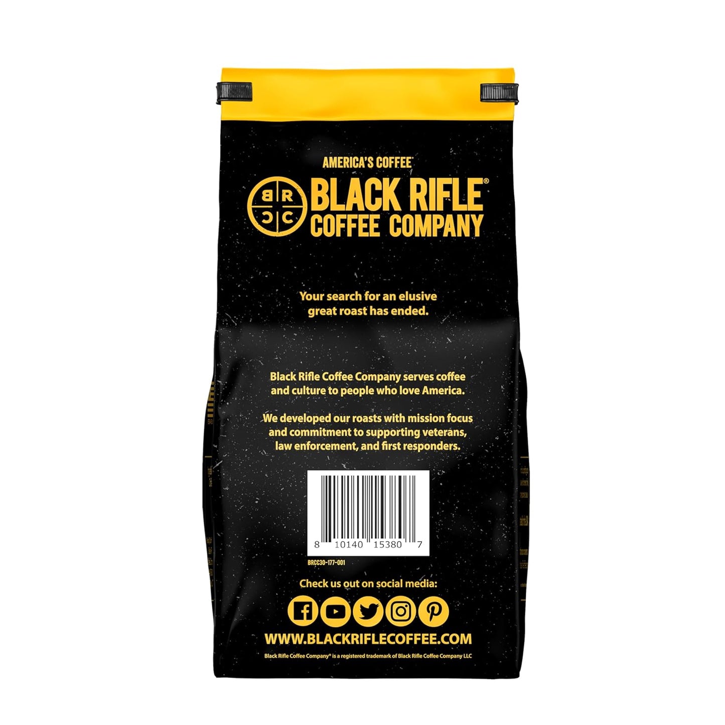 Black Rifle Coffee Company Tactisquatch Dark Roast Ground Coffee, 40 OZ Bag
