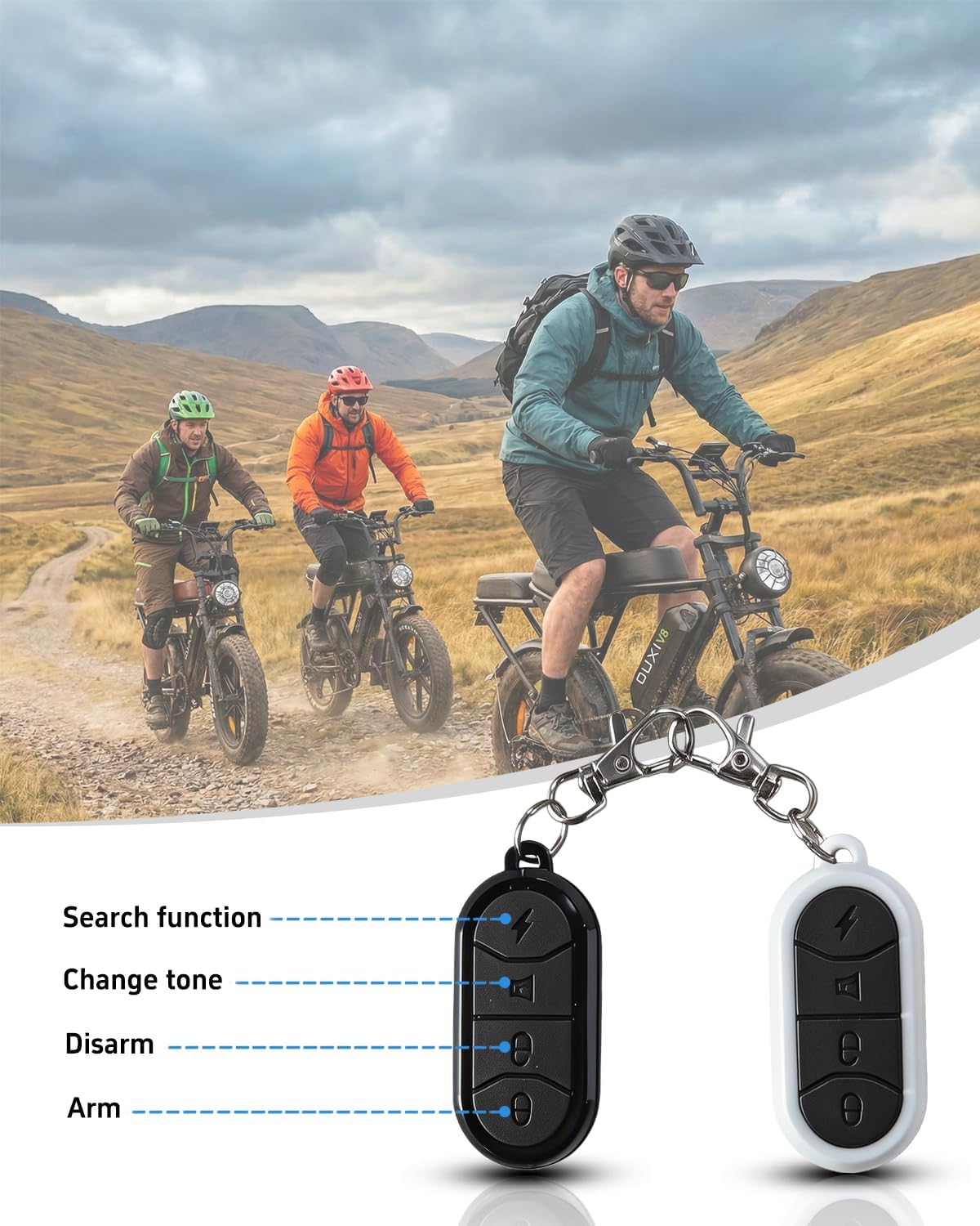 OUXI V8 Series Electric Bike for Adults, Ebike Peak 500W/1000W, 20/31 MPH, 10.4/15/30 AH Removable Battery, 16''/20" Fat Tire Electric Bike, 7-Speed Gear Electric Bicycles, Dual Disc Brakes