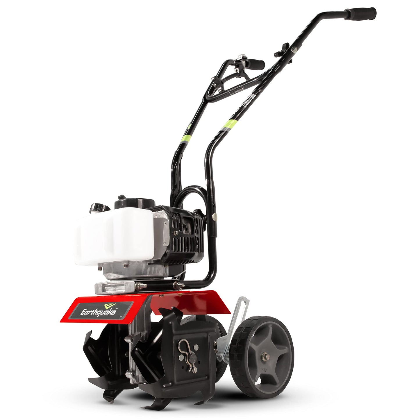 Earthquake 31635 MC33 Mini Tiller Cultivator, Powerful 33cc 2-Cycle Viper Engine, Gear Drive Transmission, Height Adjustable Wheels, 5 Year Warranty,Red