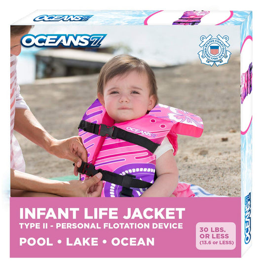 Oceans 7 U SCoast Guard Approved, Infant-Child-Youth Life Jacket Vest – Sizes for 8-90 lbs. – Type III Vest, PFD, Personal Flotation Device