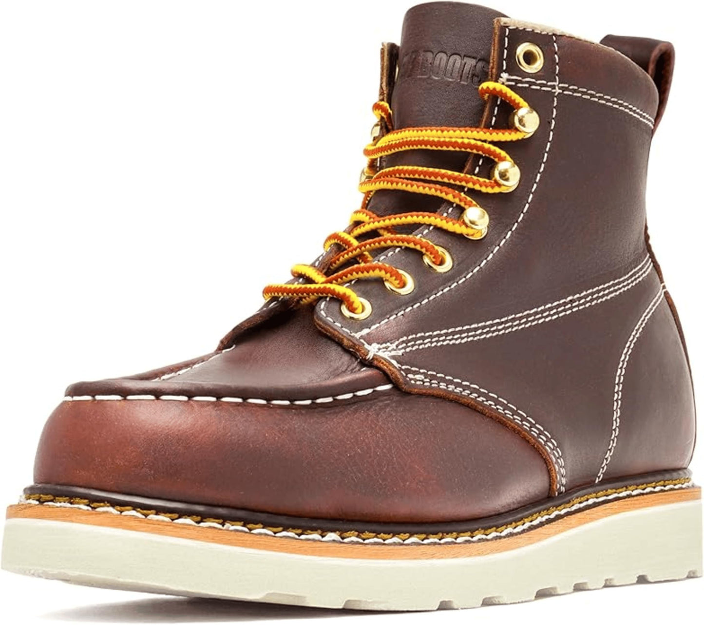 EverBoots Mens Work Boots for Men, Leather EverFit Lightweight Comfort Boot, Anti Slip & Shock Absorption, Soft Oil Grain, Goodyear Welt, Industrial Construction, Roofing, Electrician