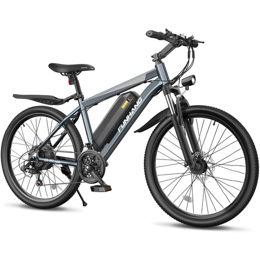 Funhang Electric Bike for Adults, 1000W Peak Ebike, 50Miles 21.7MPH Electric Mountain Bike, 26" Adult Electric Bicycle with 48V Removable Battery, Adjustable Stem, Fenders, 21 Speed, UL 2849 Certified