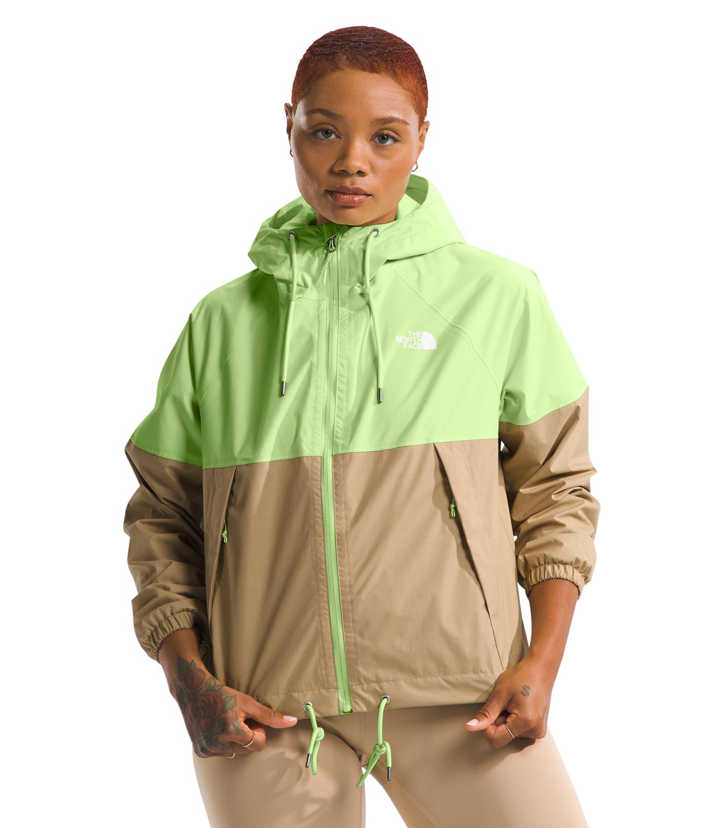 THE NORTH FACE Women's Antora Rain Hoodie (Standard & Plus Size) | Wind & Waterproof With Adjustable Hood & Drawcord Hem
