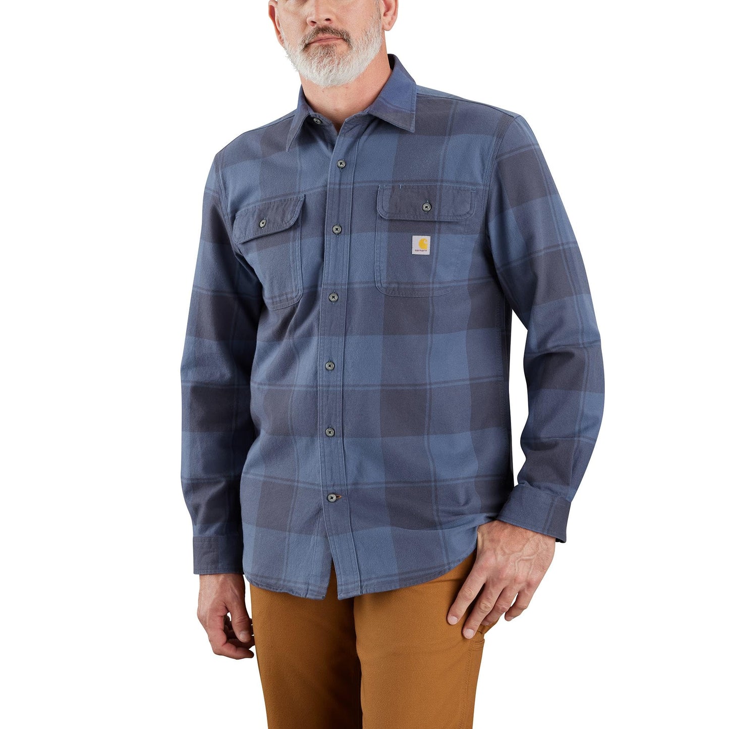 Carhartt Men's Loose Fit Heavyweight Flannel Long Sleeve Plaid Shirt