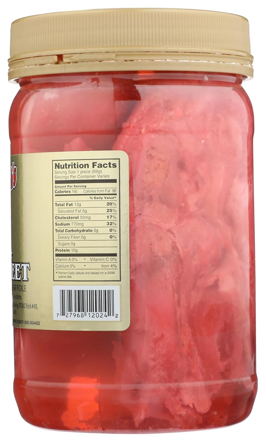 Hannah's Ready To Eat Pickled Pigs Feet 16 oz. Jar