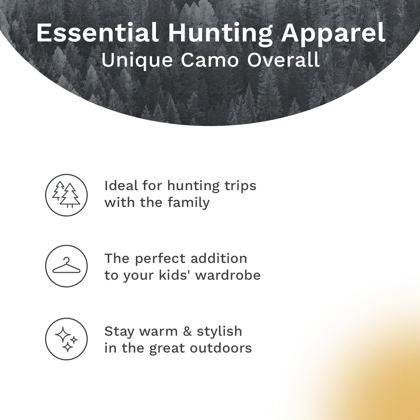 Youth Insulated Bib Overall In MO Country For Hunting, Kids and Teens, Hunting Clothes, Camo, Cold Weather Gear