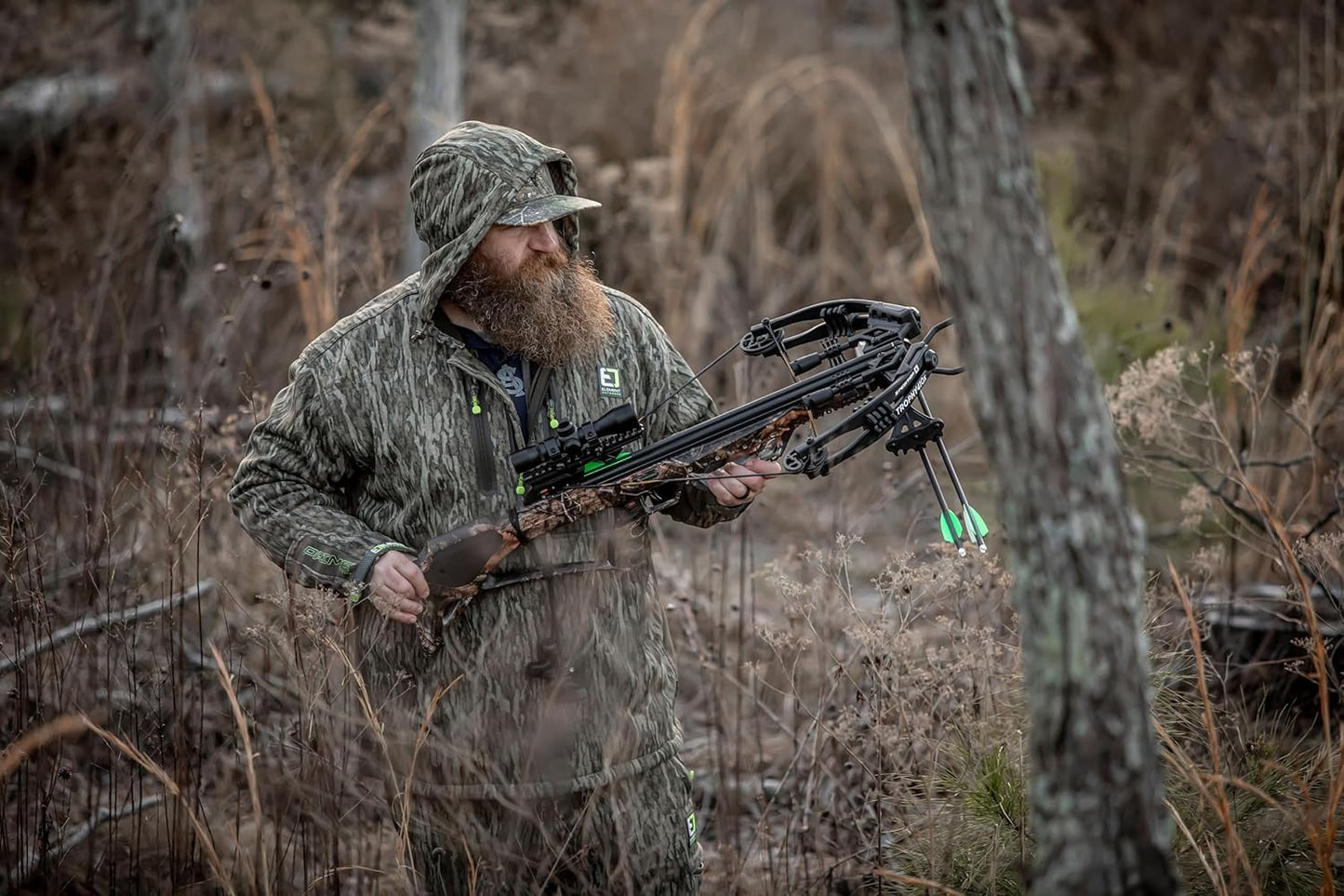 Xpedition Archery Trophy 410X Crossbow with Crank Cocking Device, Compound Crossbow Package, Illuminated 4X32 Scope, 6 20" Bolts, 410 Feet Per Second