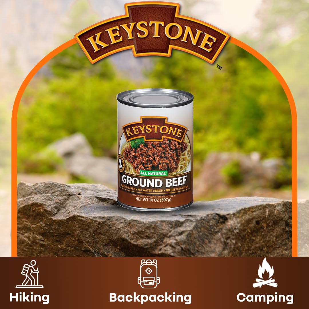 Keystone Meats All Natural Canned Turkey 14.5 Ounce Long Term Shelf Life Emergency Survival Food Canned Meat | Fully Cooked Ready to Eat | All White Meat No Carbs Gluten Free Family Pack of 6
