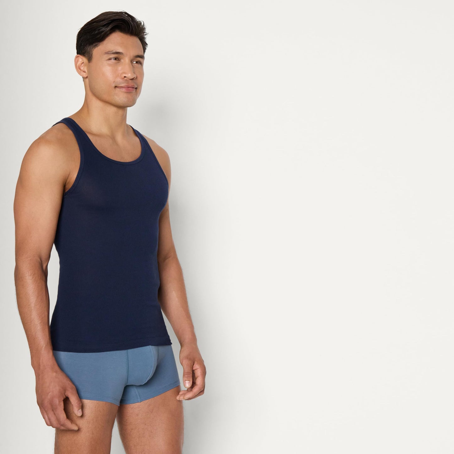 Amazon Essentials Men's Slim Fit Breathable Cotton Tank Undershirts, Pack of 6
