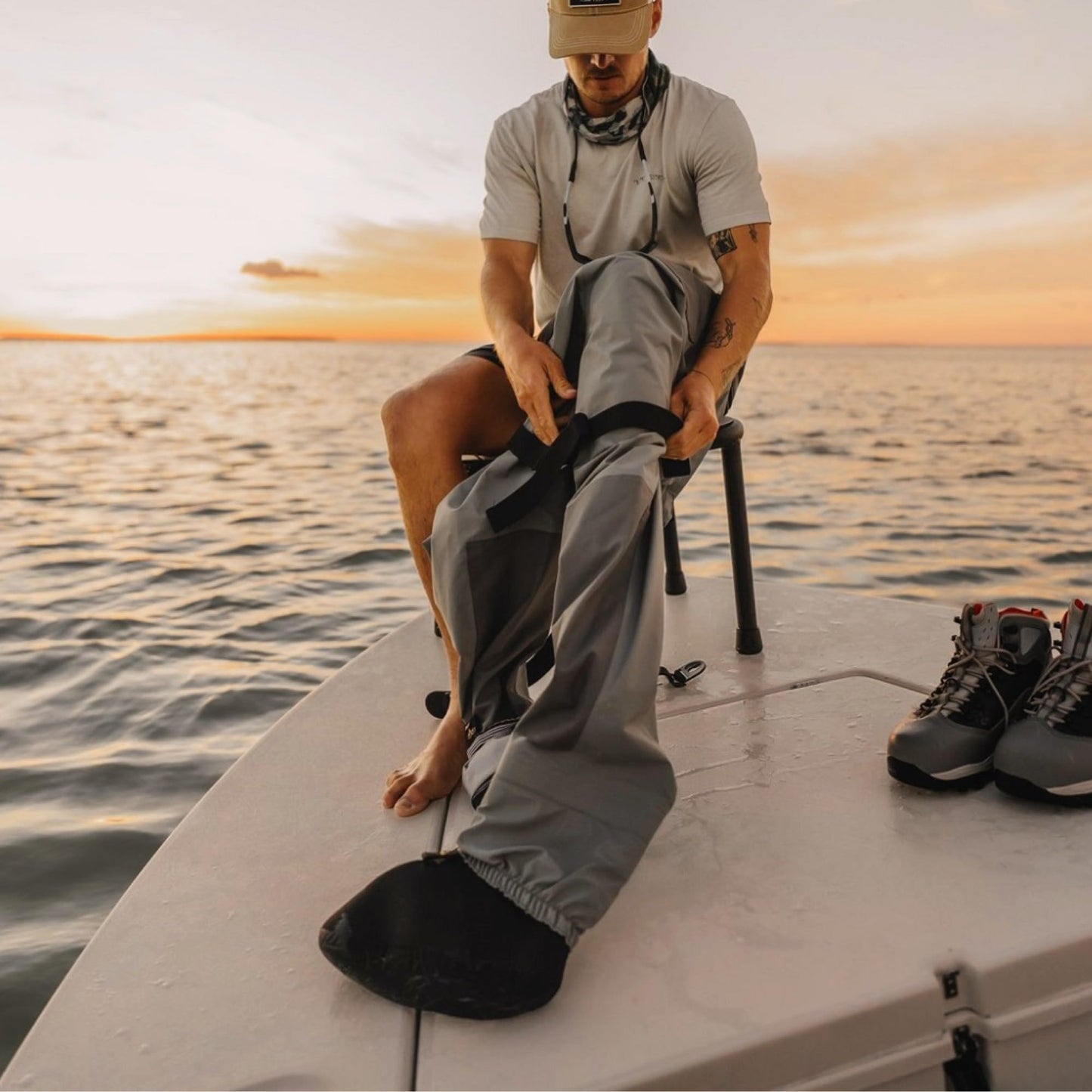 FROGG TOGGS Hellbender Breathable Waterproof Stockingfoot Fishing Chest Wader for Fishing, Slate/Gray, Large