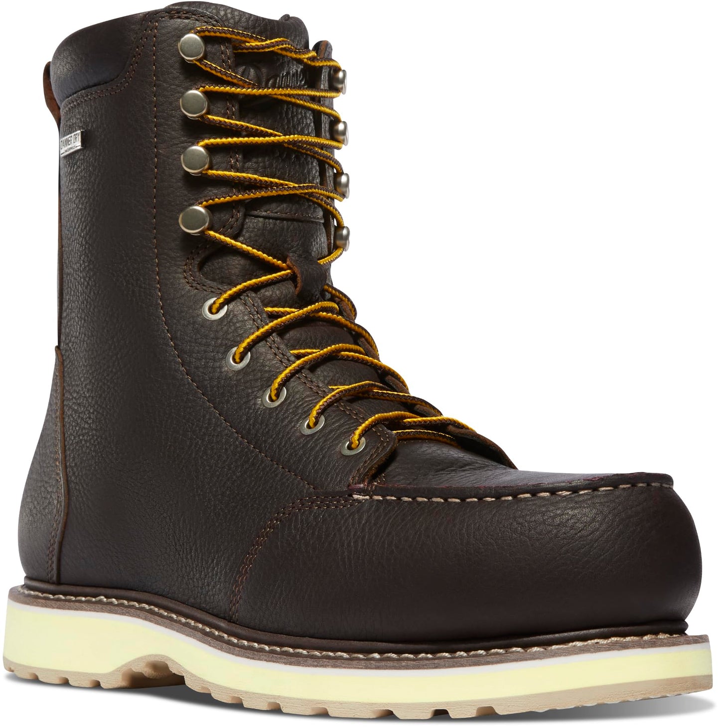 Danner Cedar River 8” Waterproof Work Boots for Men - Premium Leather with Breathable Lining, Comfort Footbed & Non Slip Rubber Outsole, EH Resistant