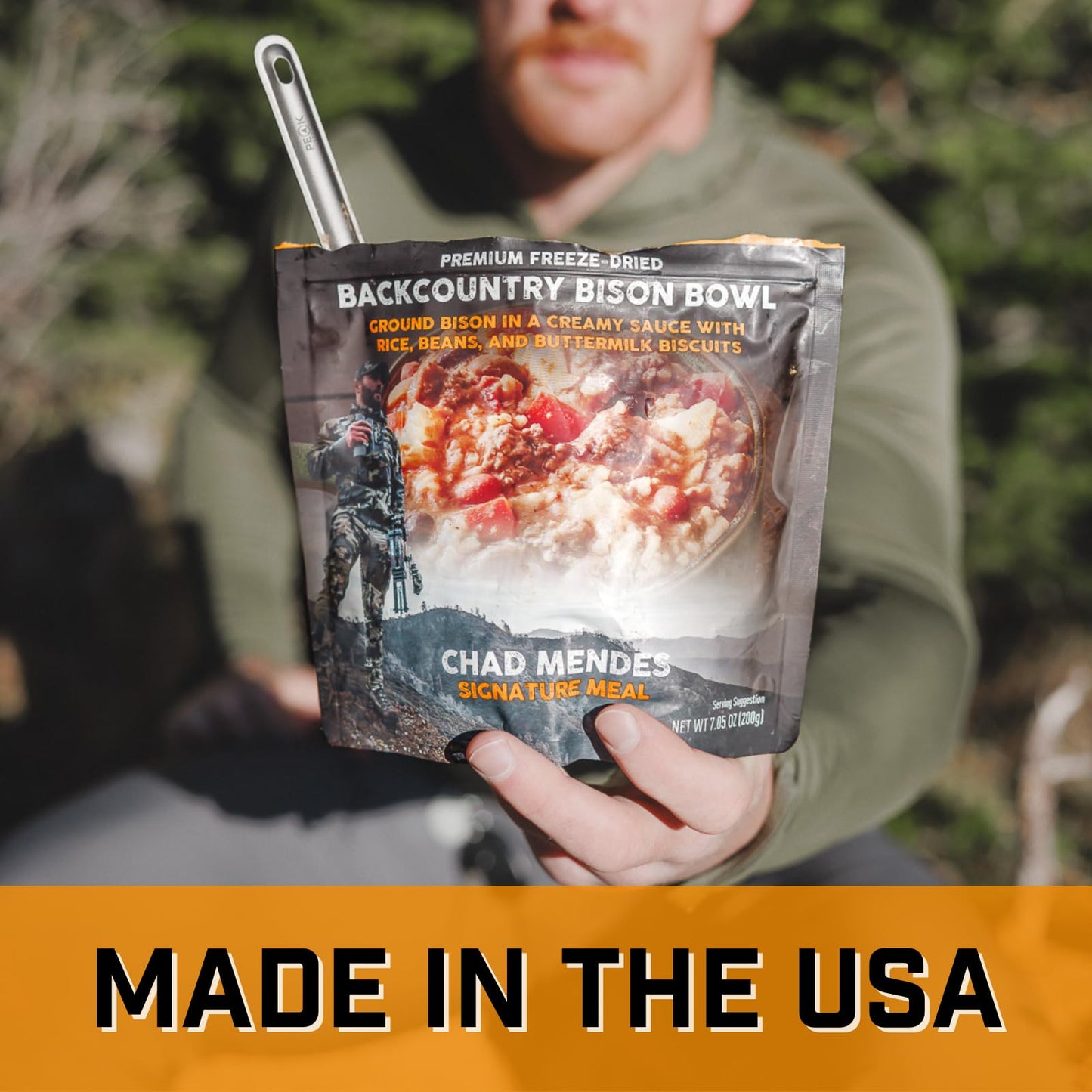 Peak Refuel Backcountry Bison Bowl | Chad Mendes Signature Meal | Premium Freeze-Dried Variety Meals | Hunting, Survival, Camping, Backpacking Food | High-Protein Game Meats | MRE | Made in USA