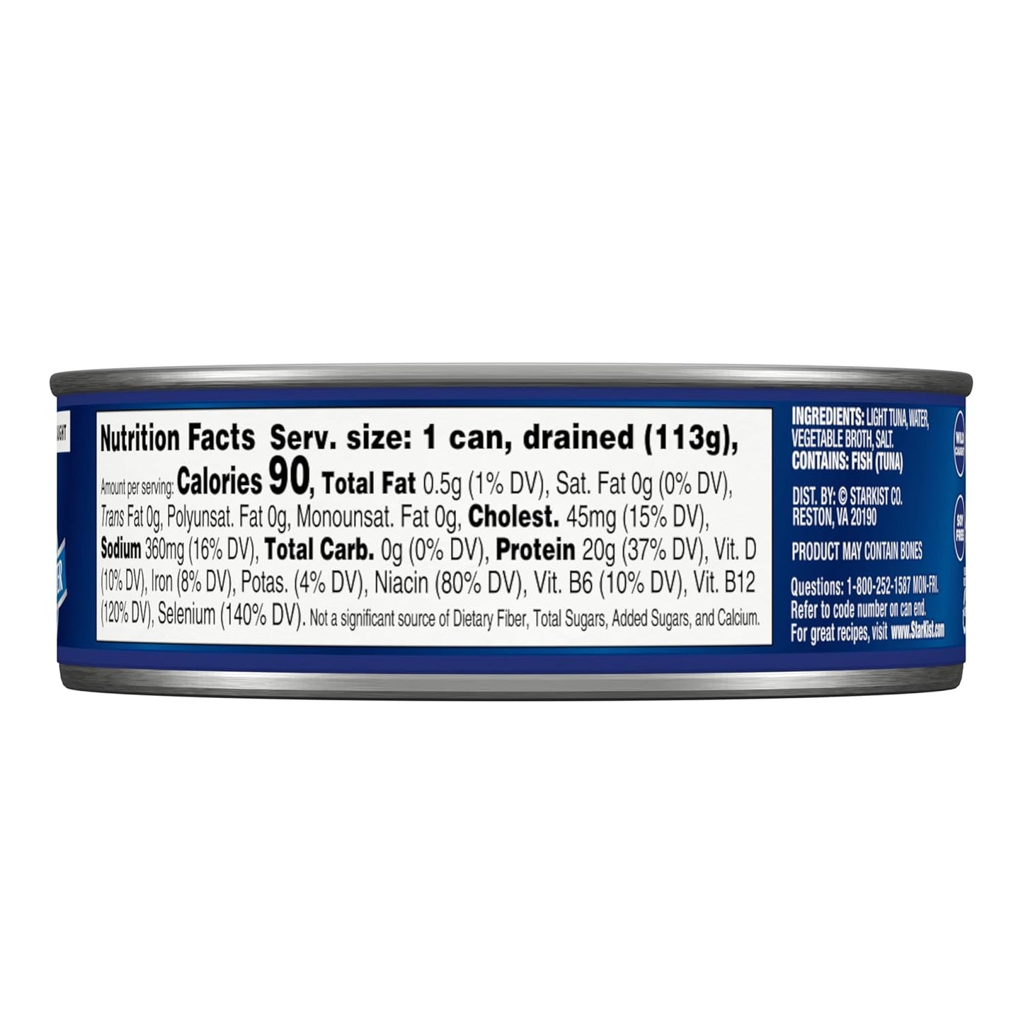 StarKist Chunk Light Tuna in Water, 5 oz (8 Pack) Canned Tuna Fish, Wild Caught, Gluten Free, Ready to Eat, Perfect for Salads, Keto Meals and Snacks, with 20g Protein & 90 Calories Per Serving
