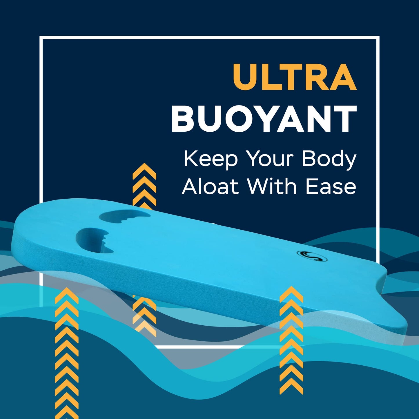 Sunlite Sports Swimming Kickboard with Ergonomic Grip Handles, One Size Fits All, for Children and Adults, Pool Training Swimming Aid, for Beginner and Advanced Swimmers