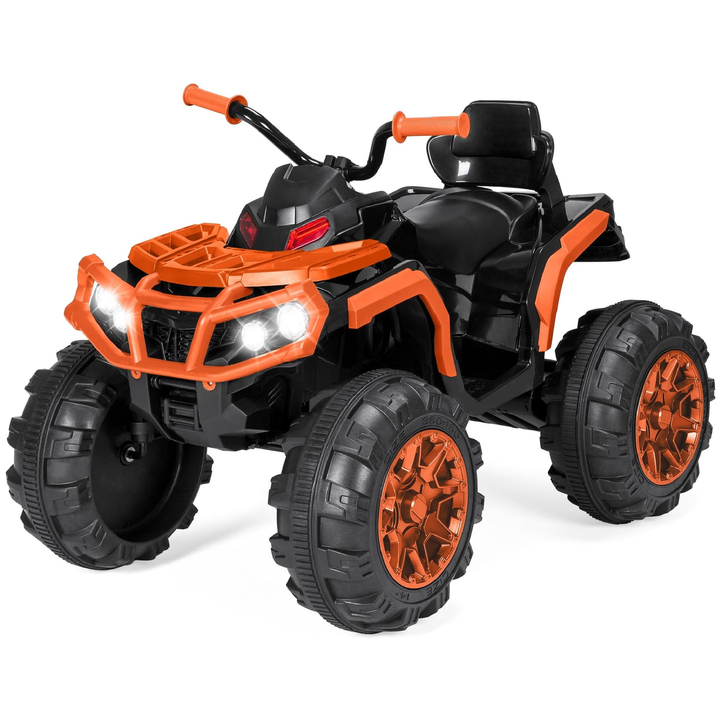 Best Choice Products 12V Kids Ride-On Electric ATV, 4-Wheeler Quad Car Toy w/Bluetooth Audio, 3.7mph Max Speed, Treaded Tires, LED Headlights, Radio - Black
