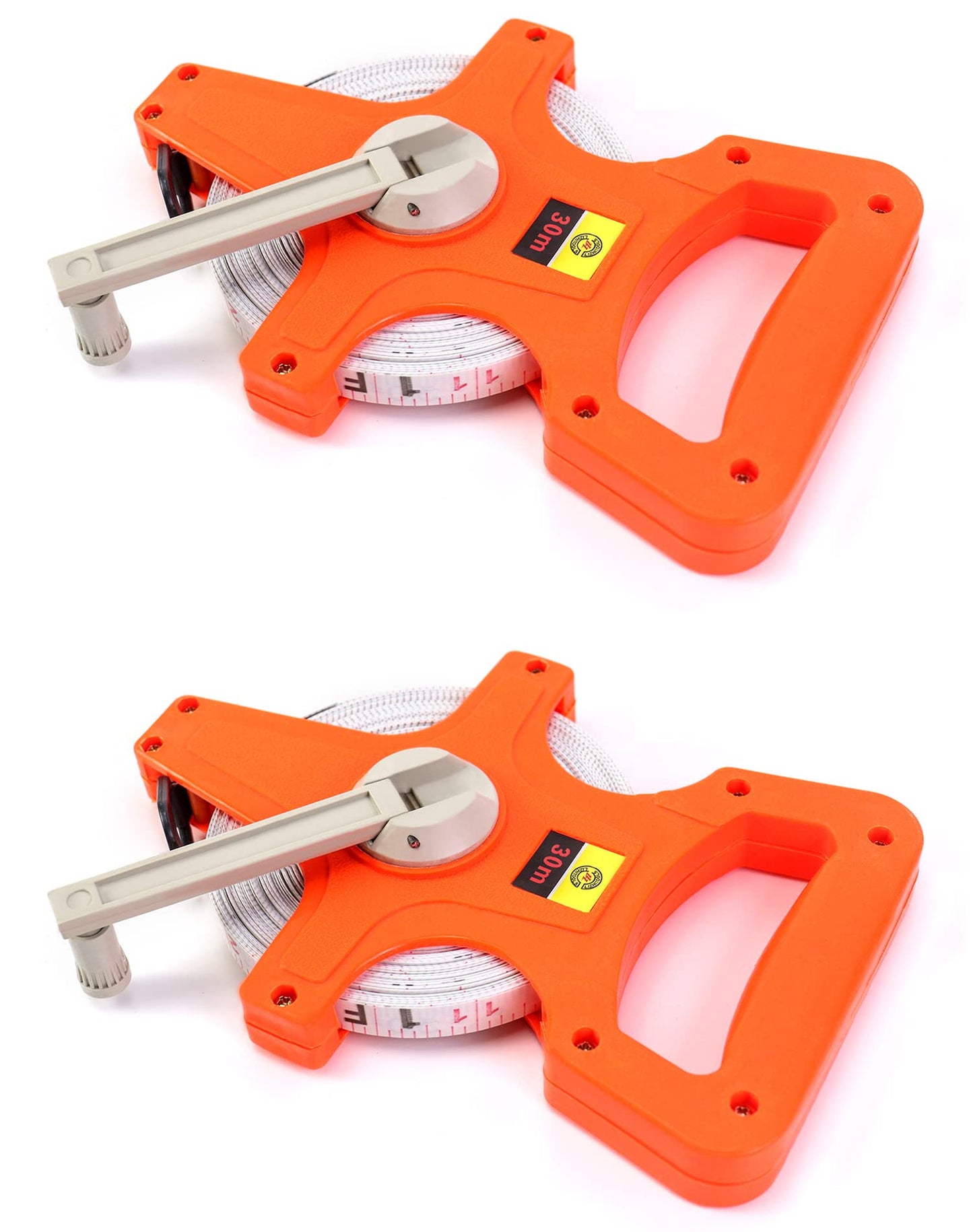 QWORK Tape Measure, 1/2" x 330' Open Reel Dual Sided Fiberglass Tape Measure for Engineer, Yard and Field, Measuring Tape