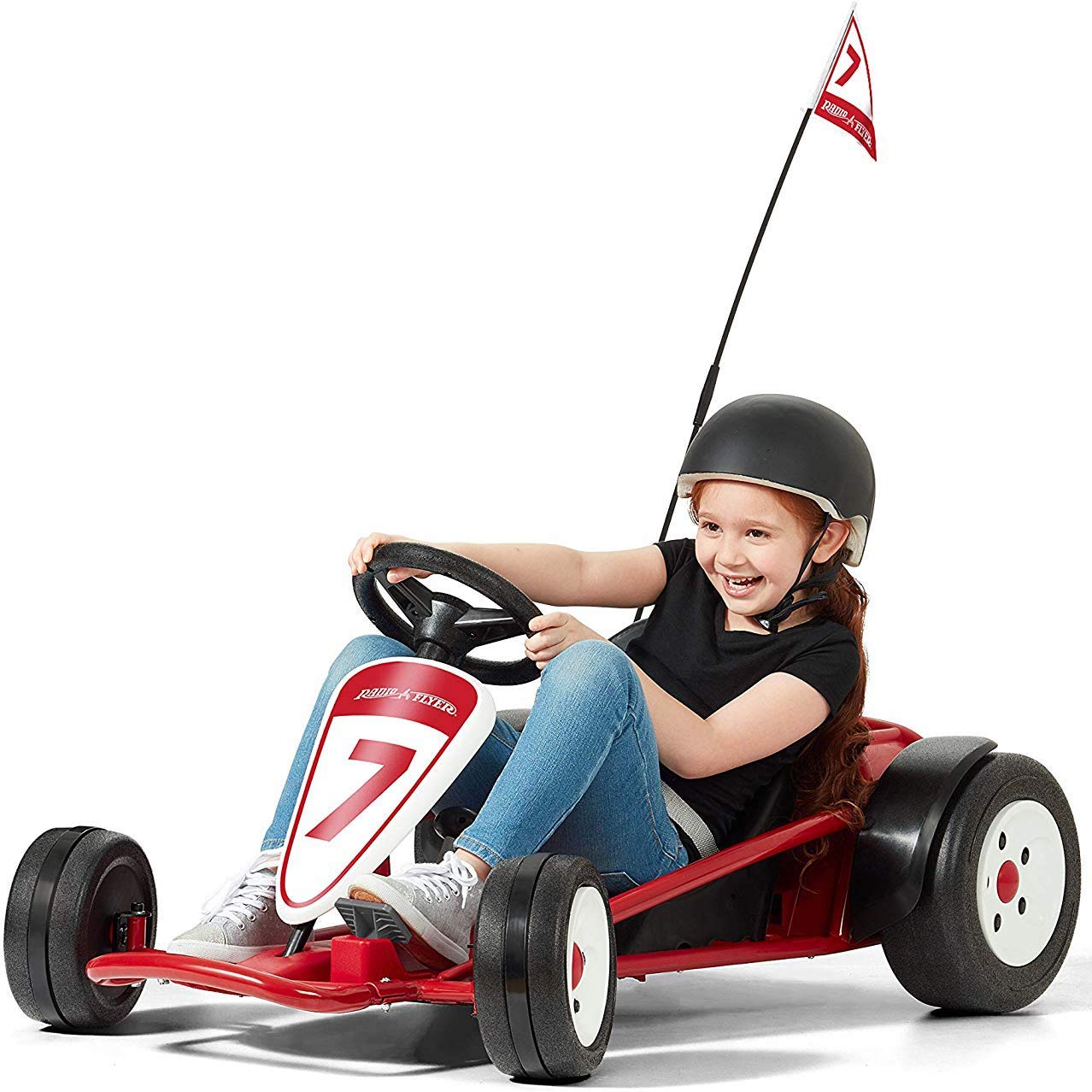 Radio Flyer Ultimate 24 Volt Electric Go-Kart for Kids Ages 3-8, 2-Seater, Red