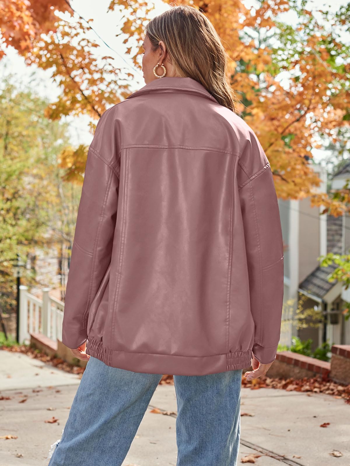AUTOMET Womens Oversized Leather Jackets Faux Suede Fall Fashion Motorcycle Coats Winter Outfits Clothes Y2k Tops