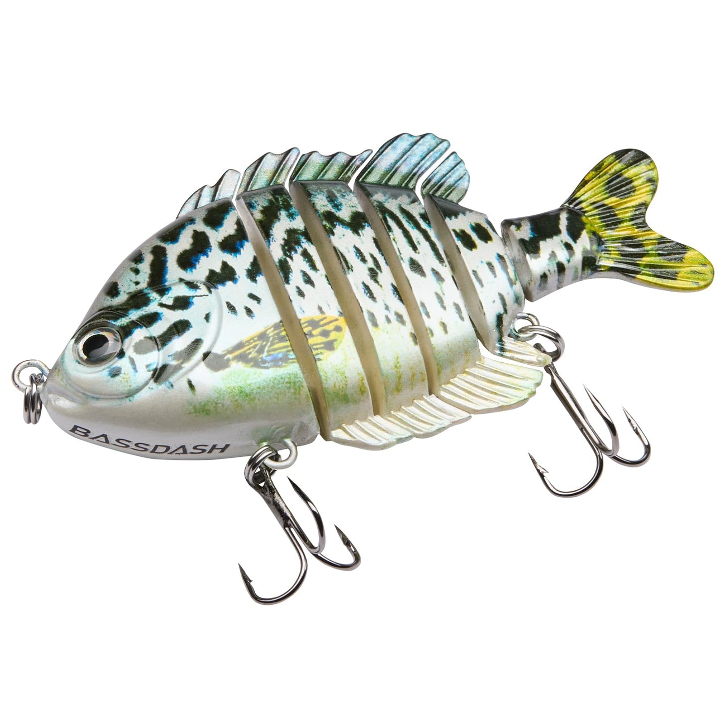 BASSDASH SwimPanfish Multi Jointed Panfish Bluegill Swimbaits Hard Topwater Bass Lures Fishing Lure Crank Saltwater 3.5in/0.85oz
