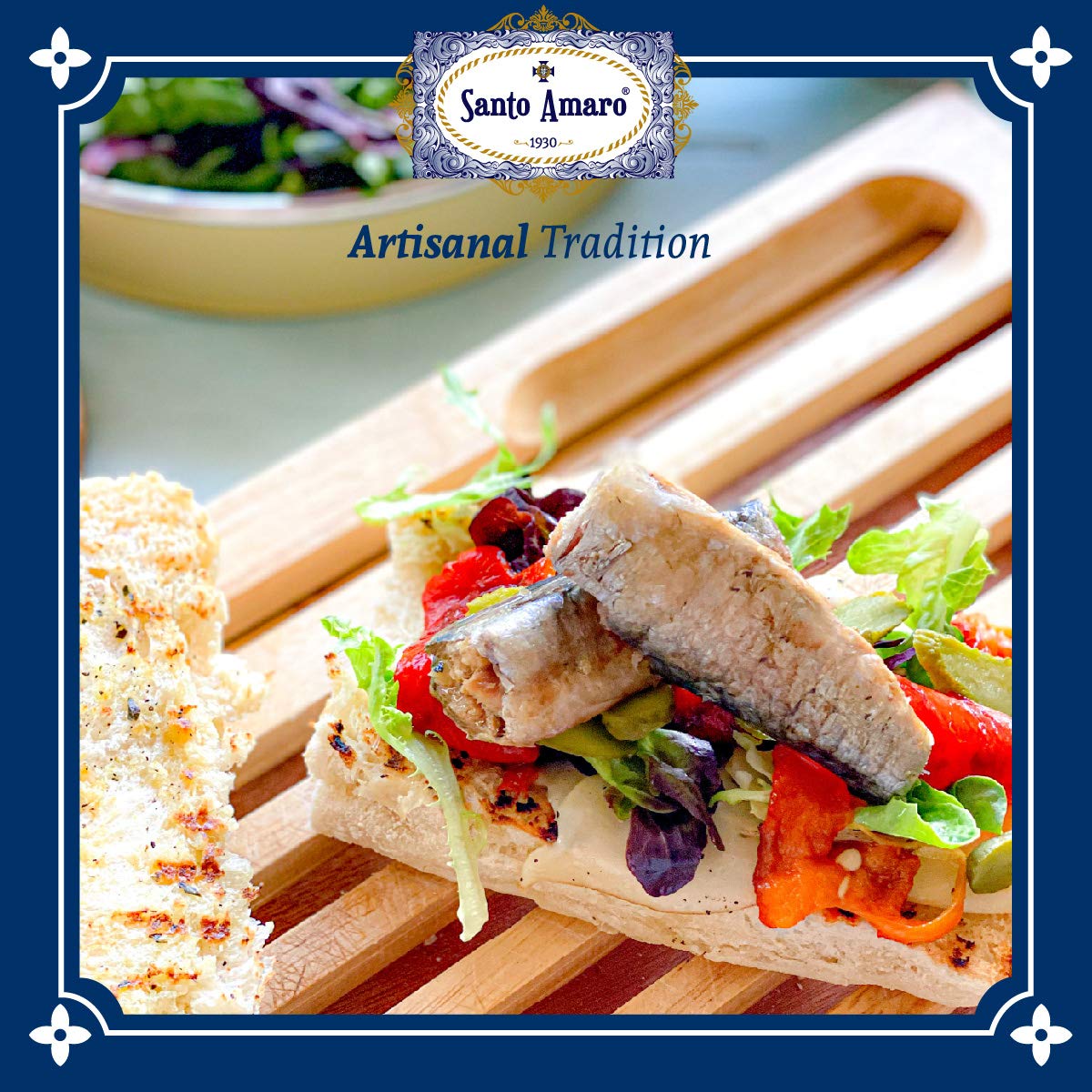Santo Amaro - 6 Flavor Variety Pack Sampler European Wild Sardines - Virgin Olive Oil - Tomato Sauce from Puree - Virgin Olive Oil & Spicy Red Piri Piri Pepper - Spring Water - Virgin Olive Oil & Lisbon Lemon - Tomato Puree with Spicy Red Piri Piri Pepper