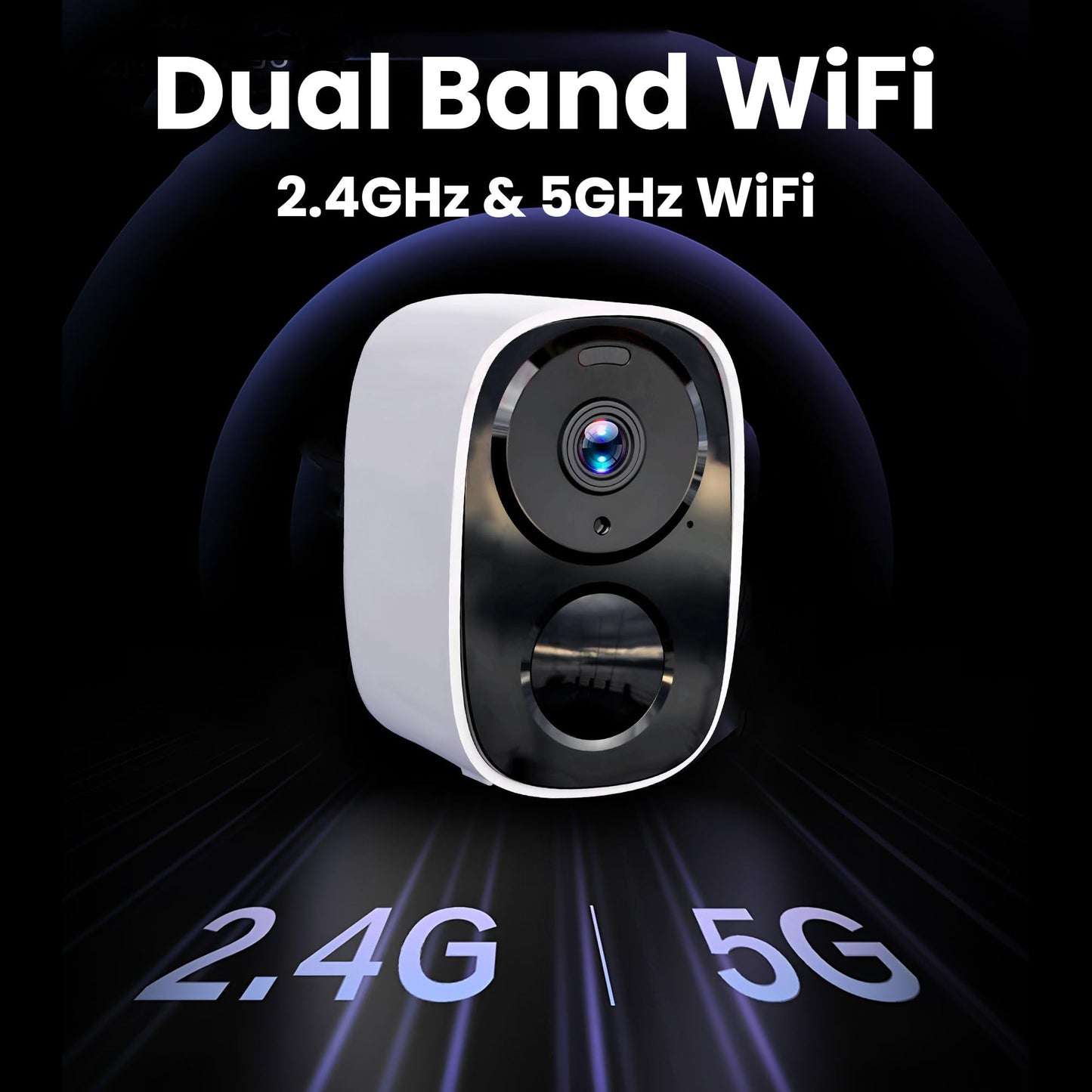 2025 Upgraded 2K Security Cameras Wireless Outdoor, Free Cloud Storage & Local SD Card Support, 1-6 Months Battery Life, Waterproof, 2-Way Talk, AI Motion Detection Spotlight Siren Alarm Camera