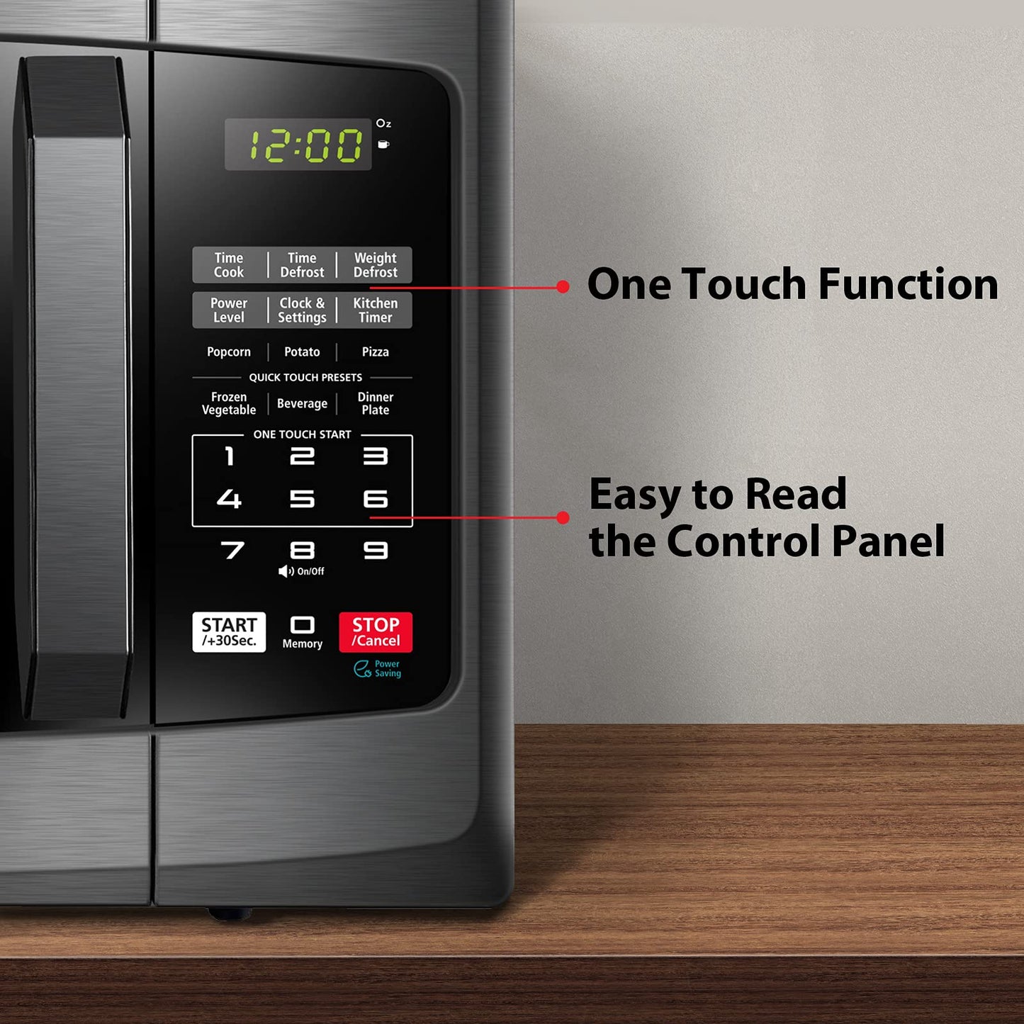 TOSHIBA Small Microwave Oven with 11 Power Levels, Sound On/Off & Eco Mode, Cu Ft, 700W, Black, MM-EM07PA(BK), ChefDefrost-0.7 Cu.Ft