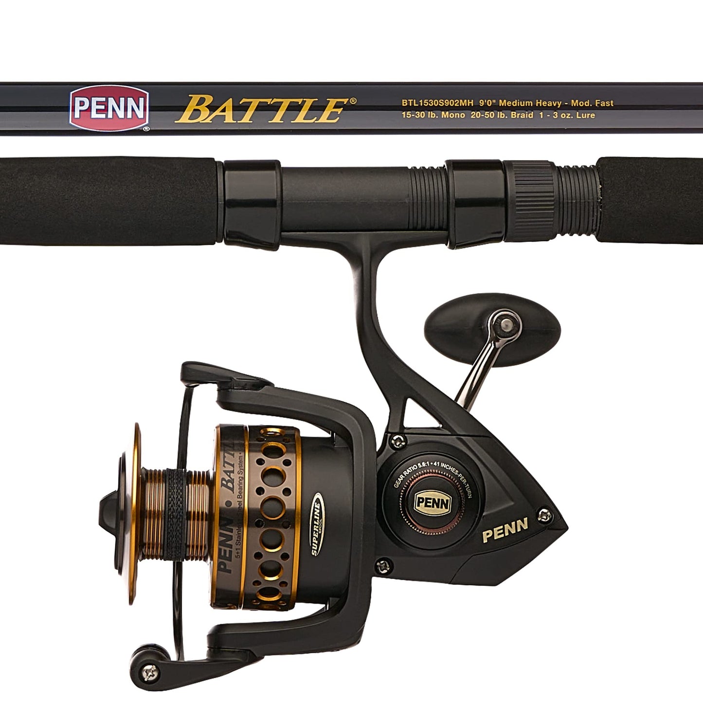 PENN Battle Spinning Reel and Fishing Rod Combo