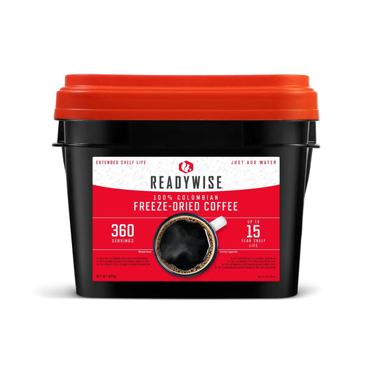 READYWISE - Emergency Food Supply Bucket, 120 Servings, MRE Meal Food Supply, Premade, Freeze Dried Survival Rations for Hiking, Adventure & Camping Essentials, Individually Packaged, 25 Year Shelf Life