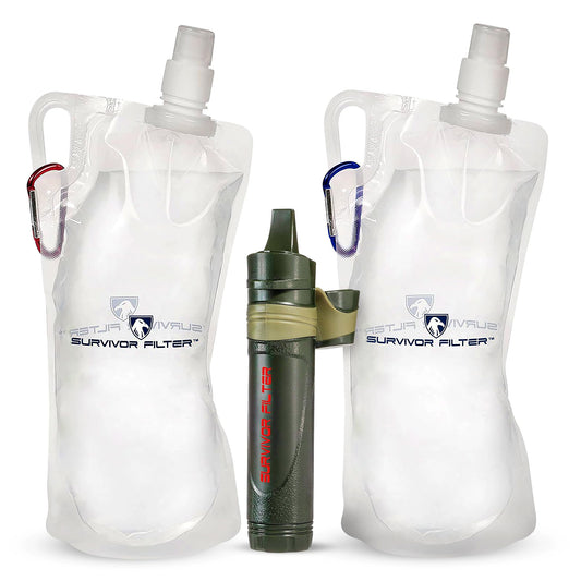 Survivor Filter Portable Water Filter Straw - Water Filter Camping, Travelling and Hiking - BPA-Free
