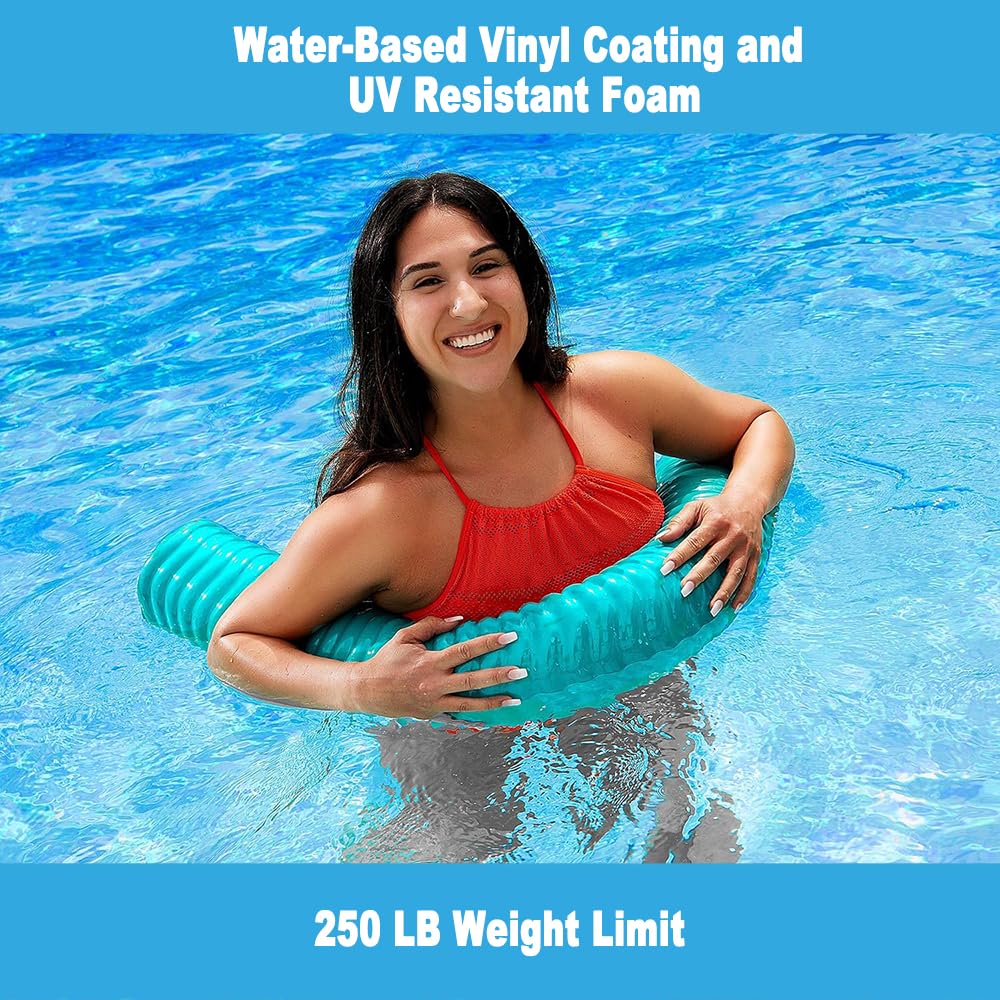 IMMERSA Jumbo Swimming Pool Noodles, Premium Soft Foam Noodles for Swimming and Floating, Lake Floats, Pool Floats for Adults and Kids. (Teal)