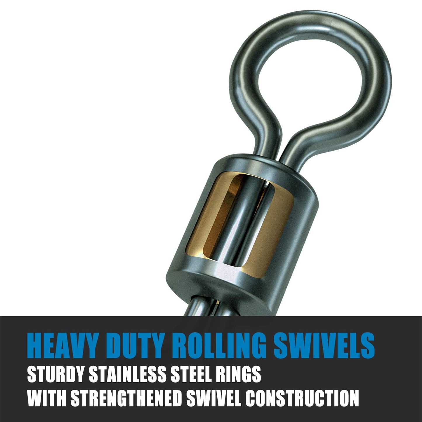 Dr.Fish Barrel Fishing Swivels, Available from #12-#12/0, Stainless Swivels Fishing Tackle Saltwater, Freshwater, Leader/Line/Lure Connector