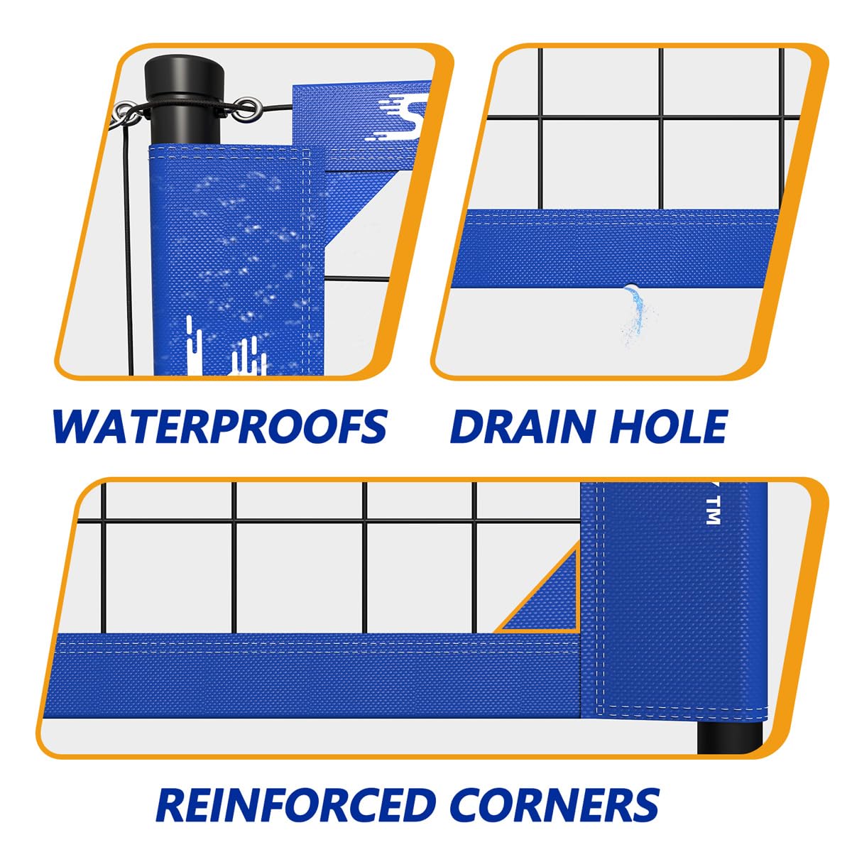 SKEERY Outdoor Heavy Duty Volleyball Net Set, Anti-Sag Design, Adjustable Aluminum Poles, Portable Volleyball Net for Backyard,Grass and Beach(Blue)