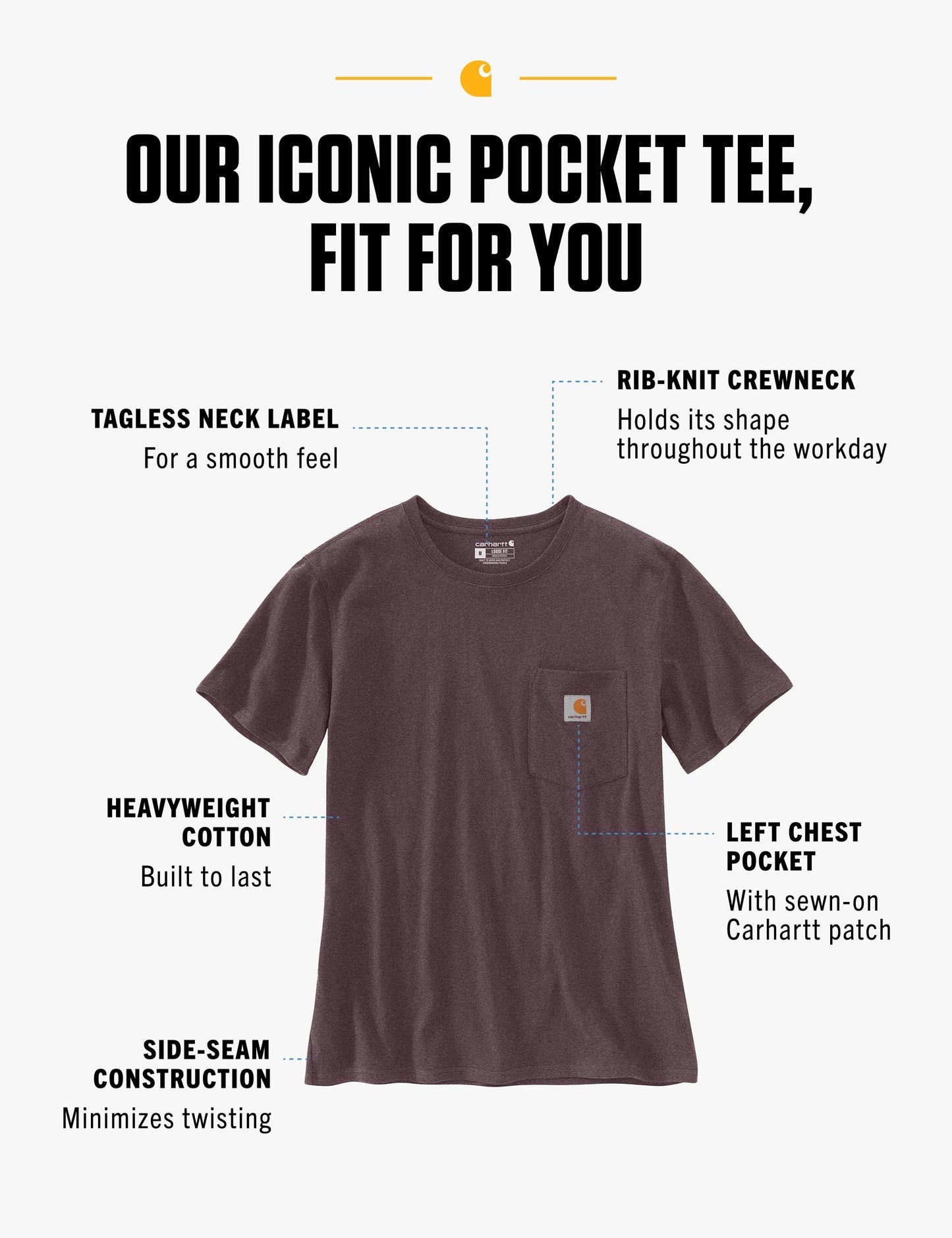 Carhartt Women's Loose Fit Heavyweight Short-Sleeve Pocket T-Shirt