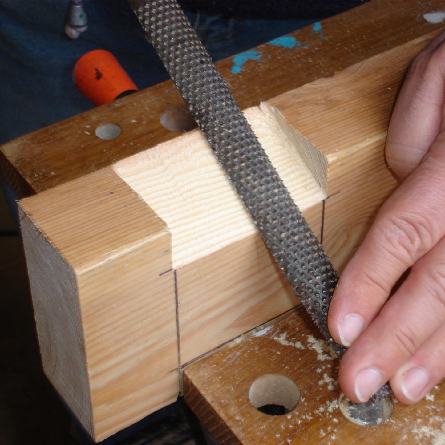 3-Piece 8" Wood Rasp File Set, Includes Flat/Half-Round/Round. For Woodworking & Sharping Wood