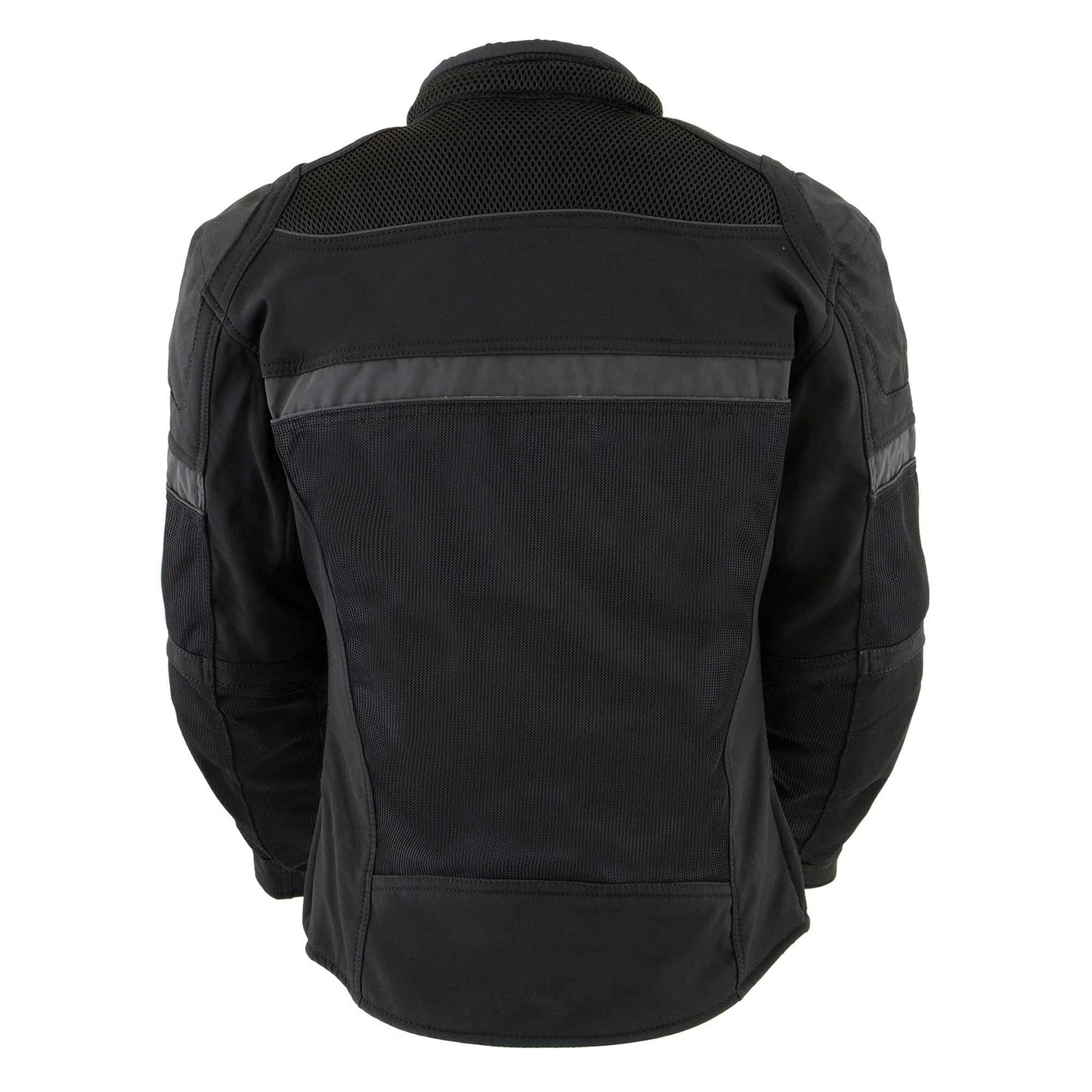 Milwaukee Leather MPL2775 Black Armored Textile Motorcycle Jacket for Women - All Season Jacket w/Removable Liner